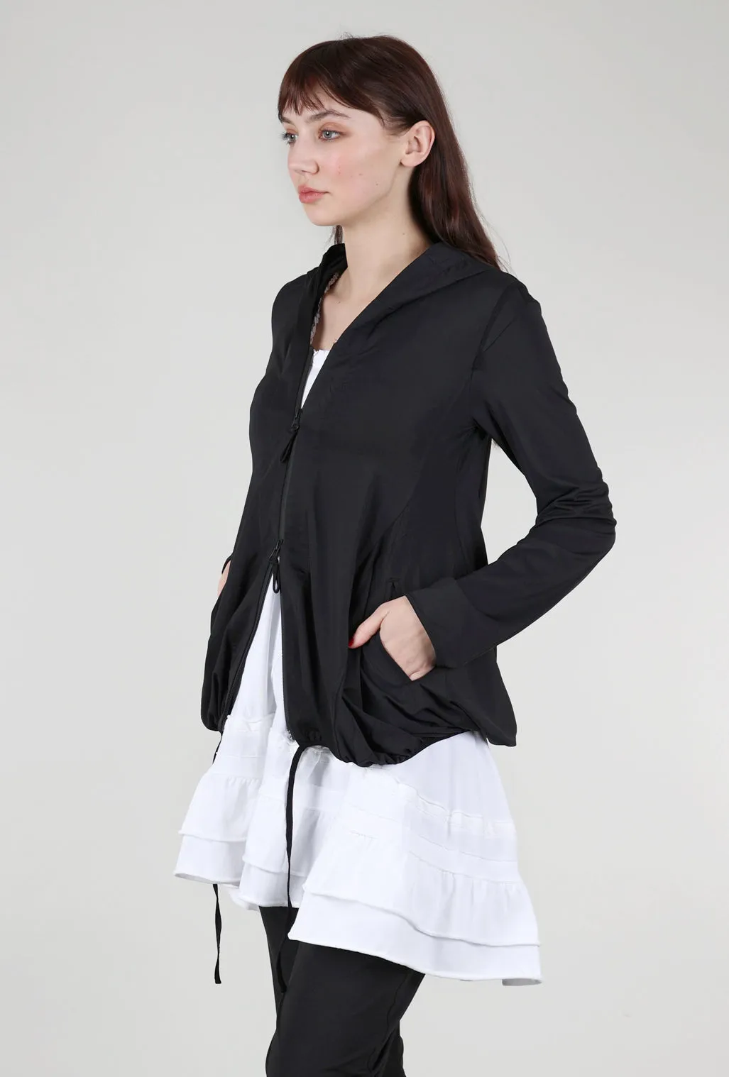 Posh Hoodie, Black Wrinkle Resistant
