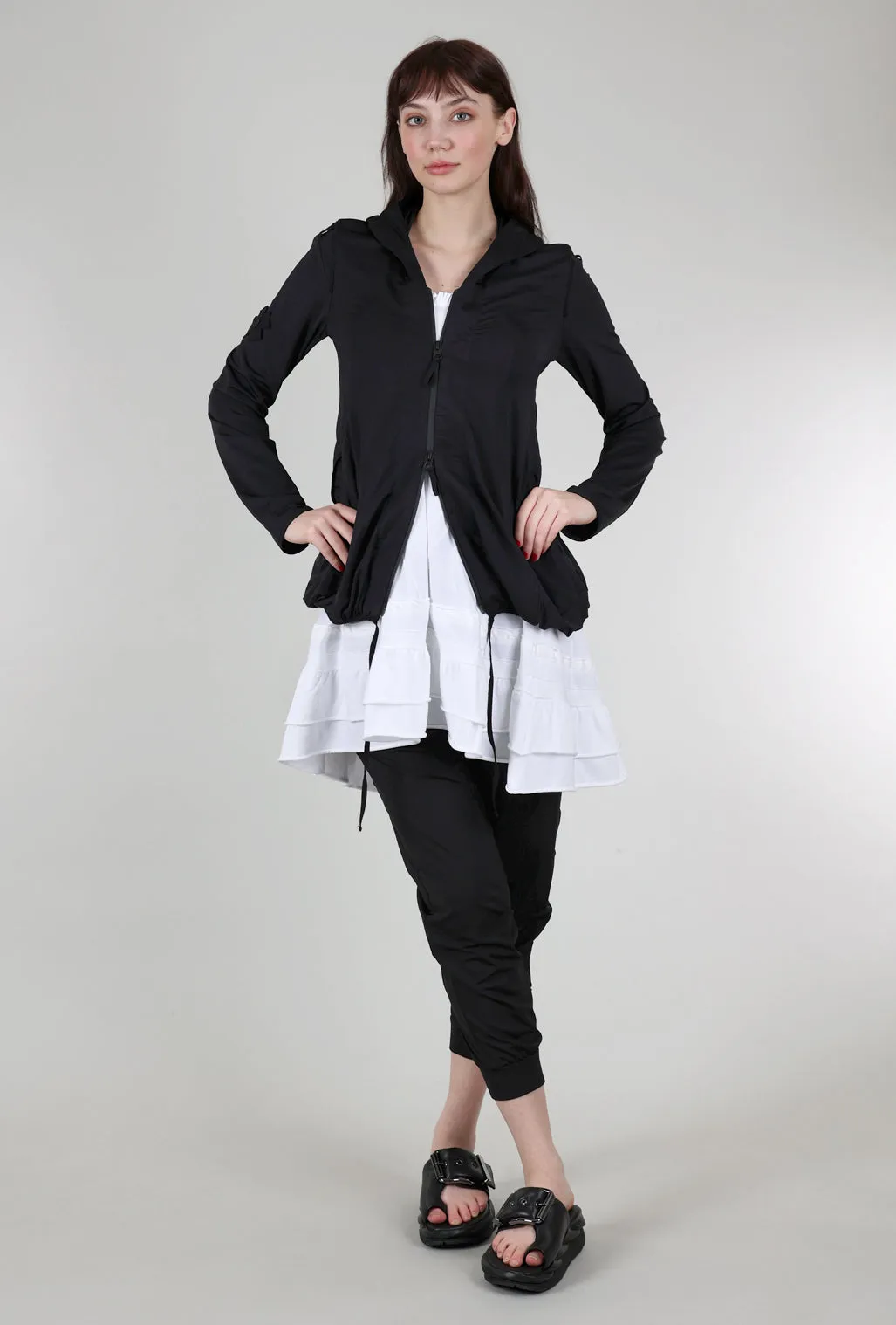 Posh Hoodie, Black Wrinkle Resistant