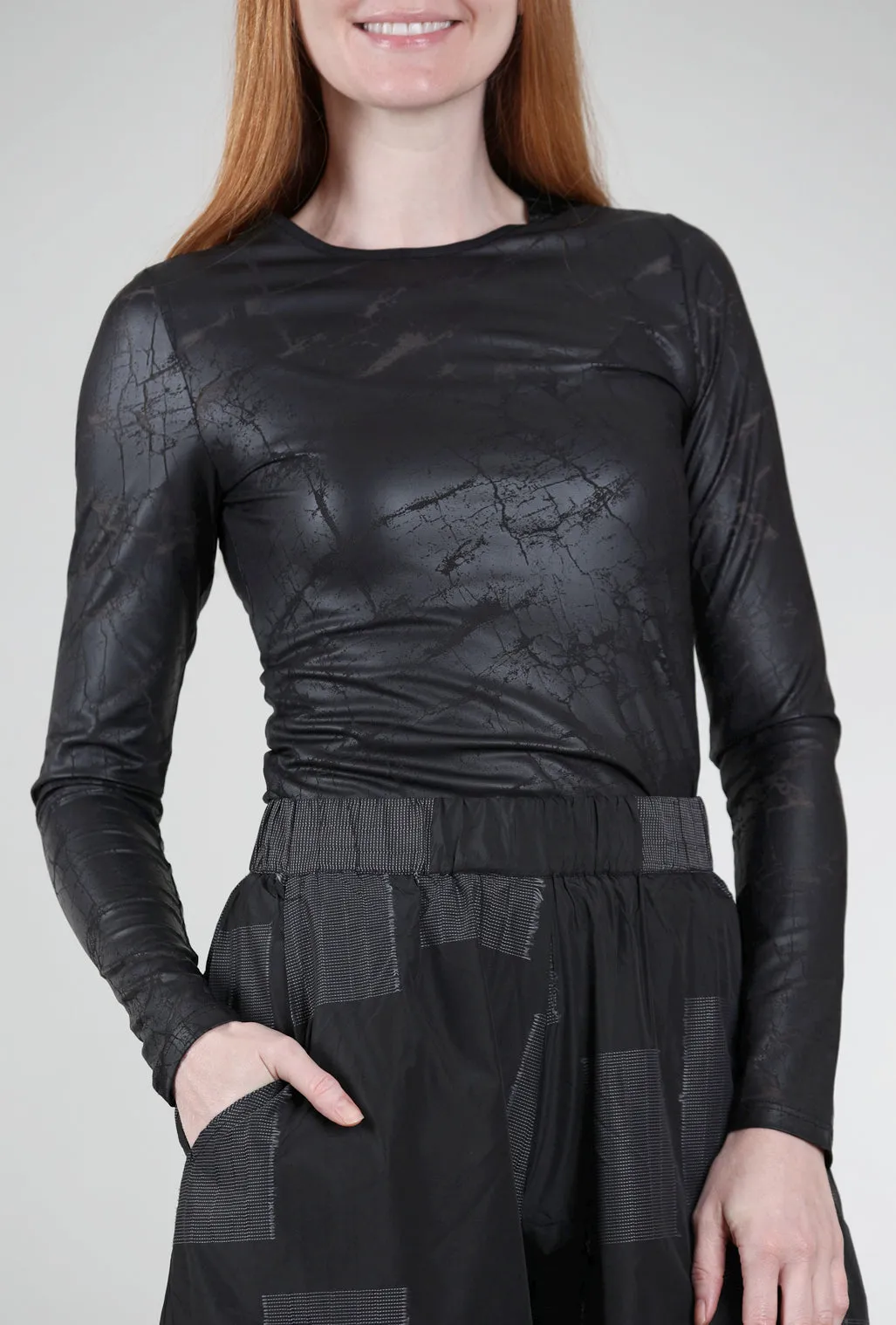 Positive - uplifting Mika Top, Black Thunder