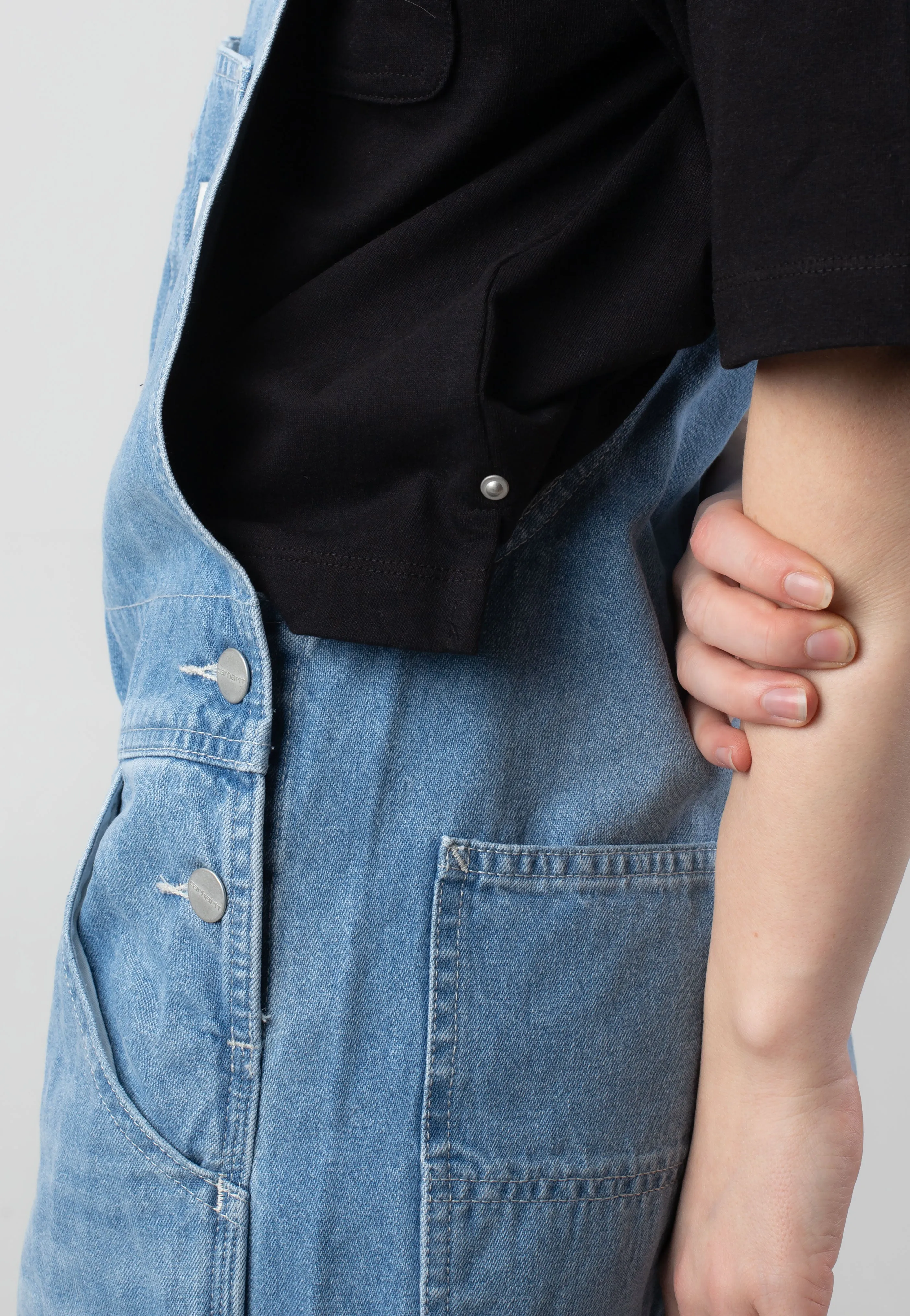 Practical Design Carhartt WIP - W' Bib Overall Straight Light True Washed Blue - Dungarees