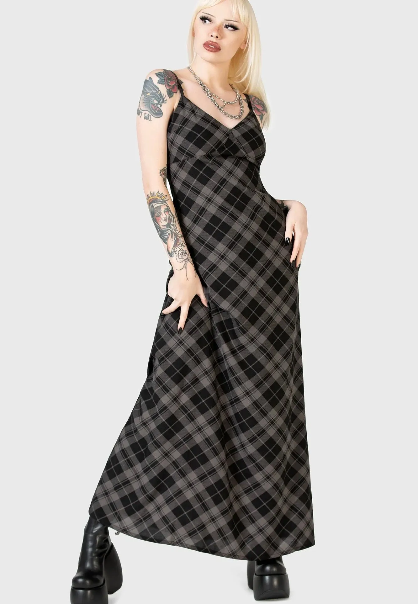Premium Apparel Killstar - Alwina Maxi Grey - Dress