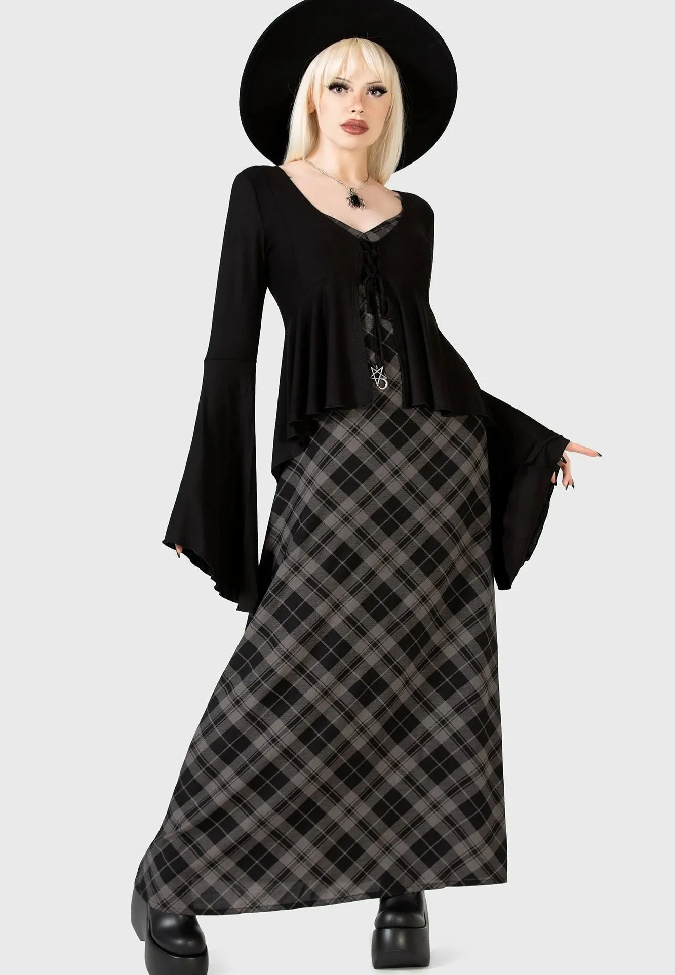 Premium Apparel Killstar - Alwina Maxi Grey - Dress