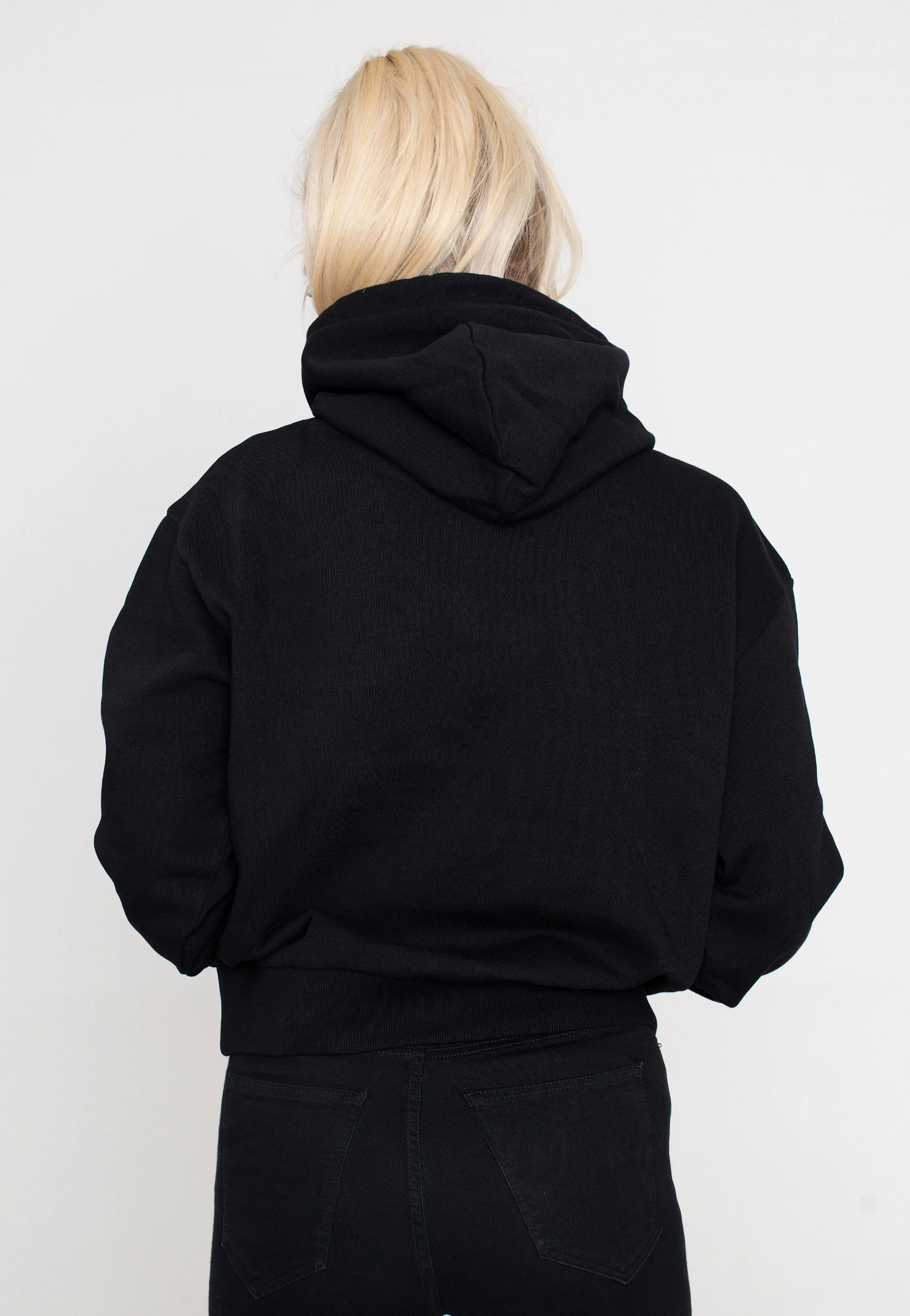 premium fabric Carhartt WIP - W' Hooded Casey Black/Silver - Hoodie