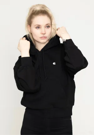 Carhartt WIP - W' Hooded Casey Black/Silver - Hoodie V-Neck