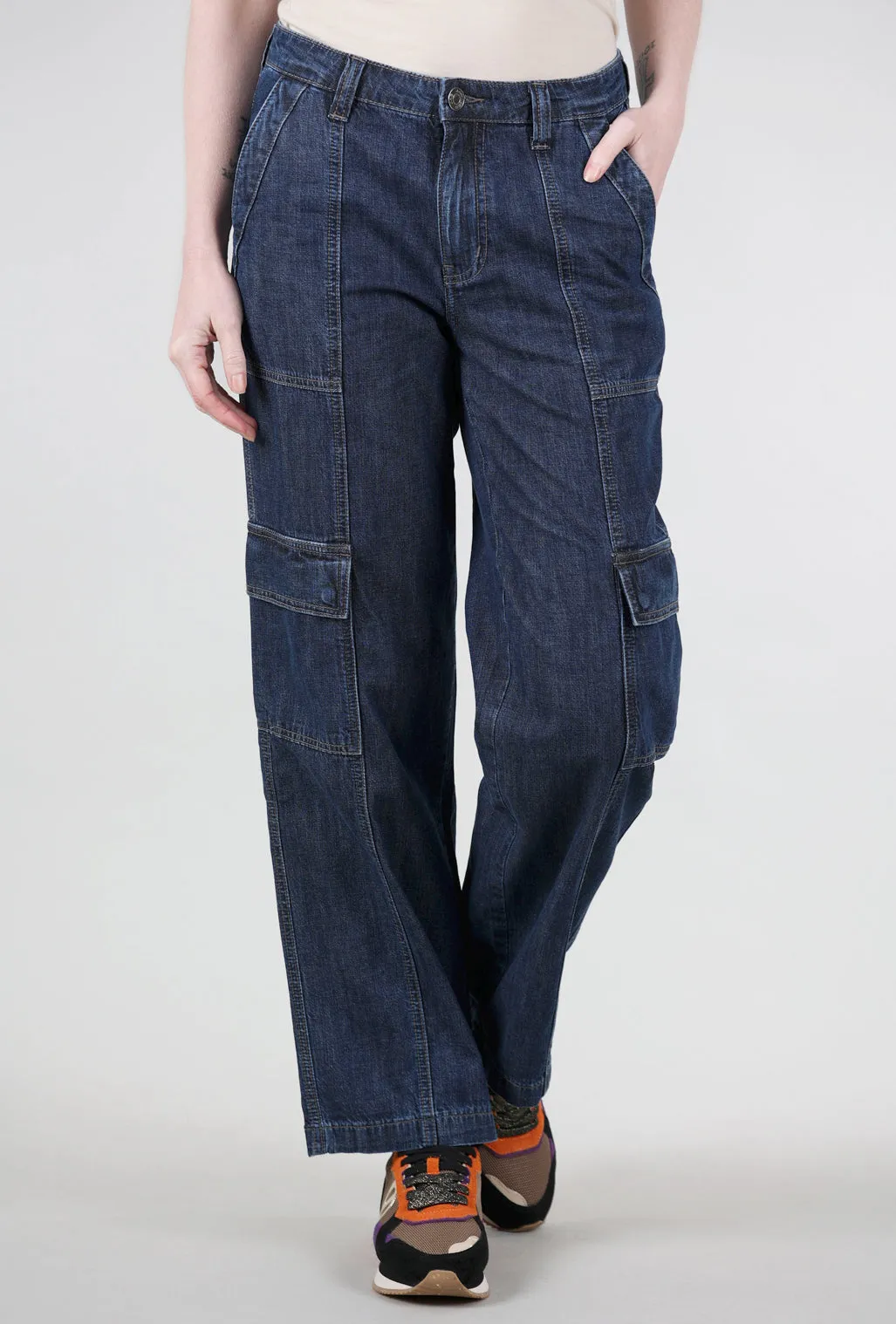 Lightweight Cargo Denim, Elysian Blue Reversible design Stay Flexible