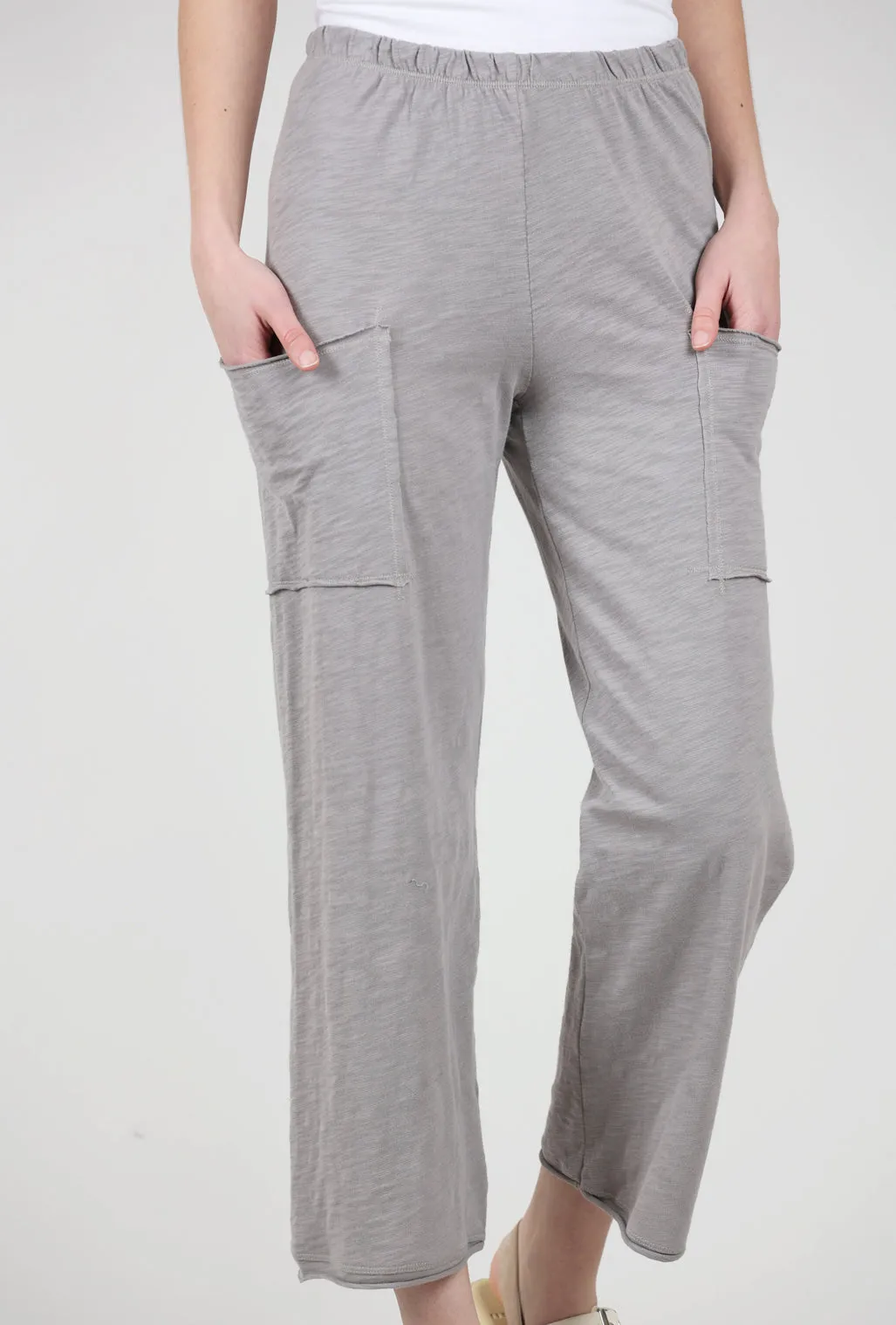 Premium Look Cotton Slub Pocket Flood, Fog