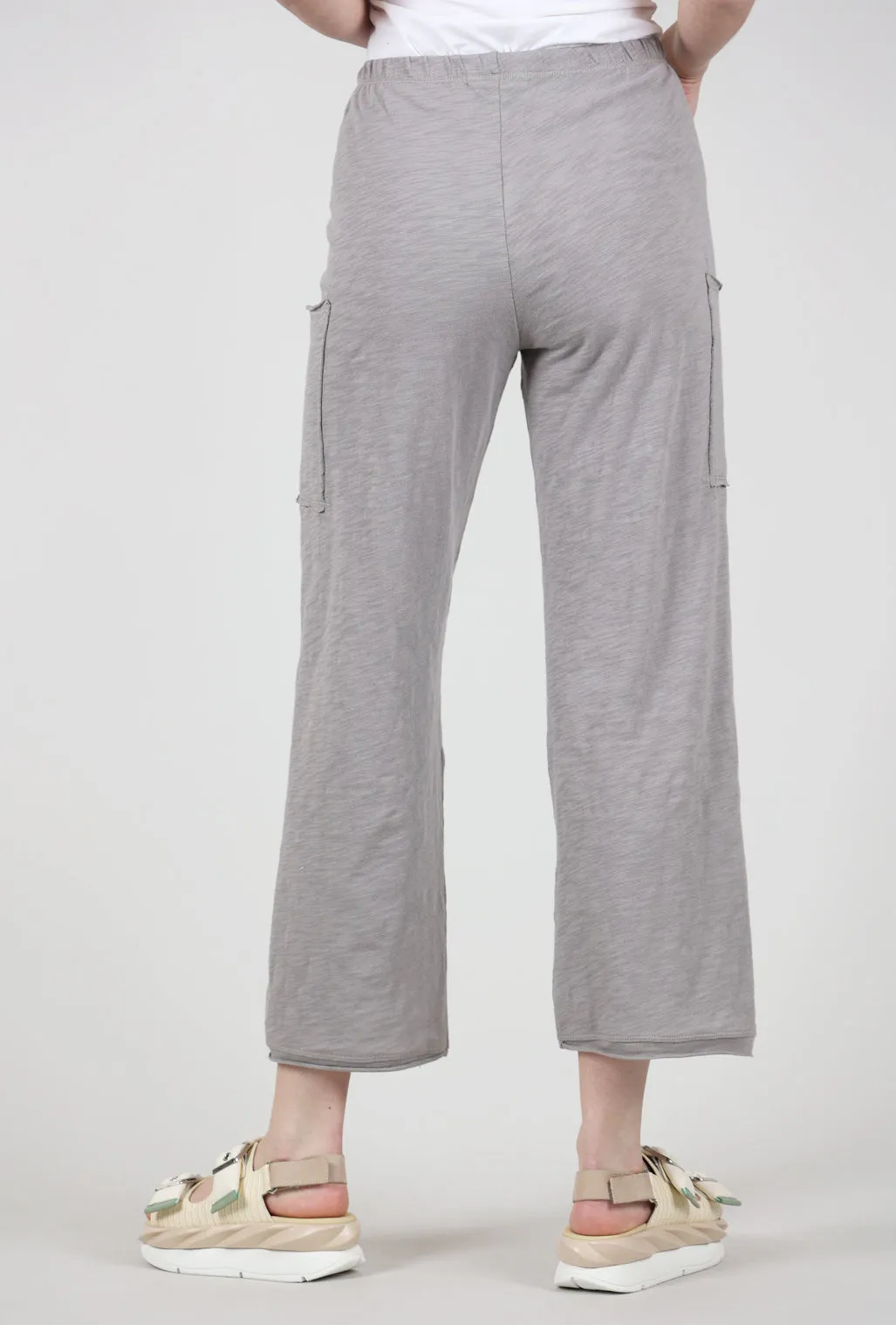 Premium Look Cotton Slub Pocket Flood, Fog