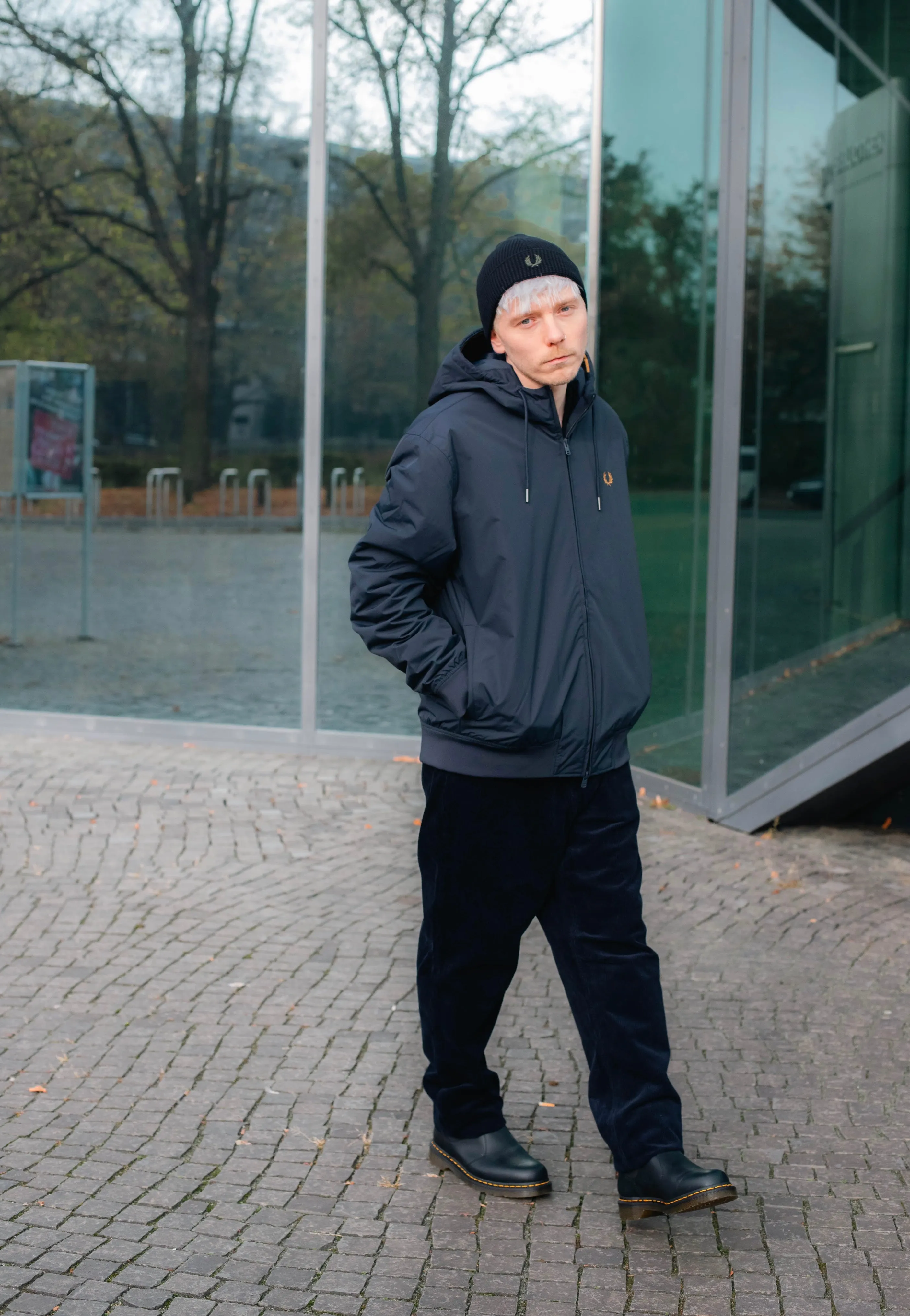 Premium Material Fred Perry - The Hooded Brentham Navy - Jacket