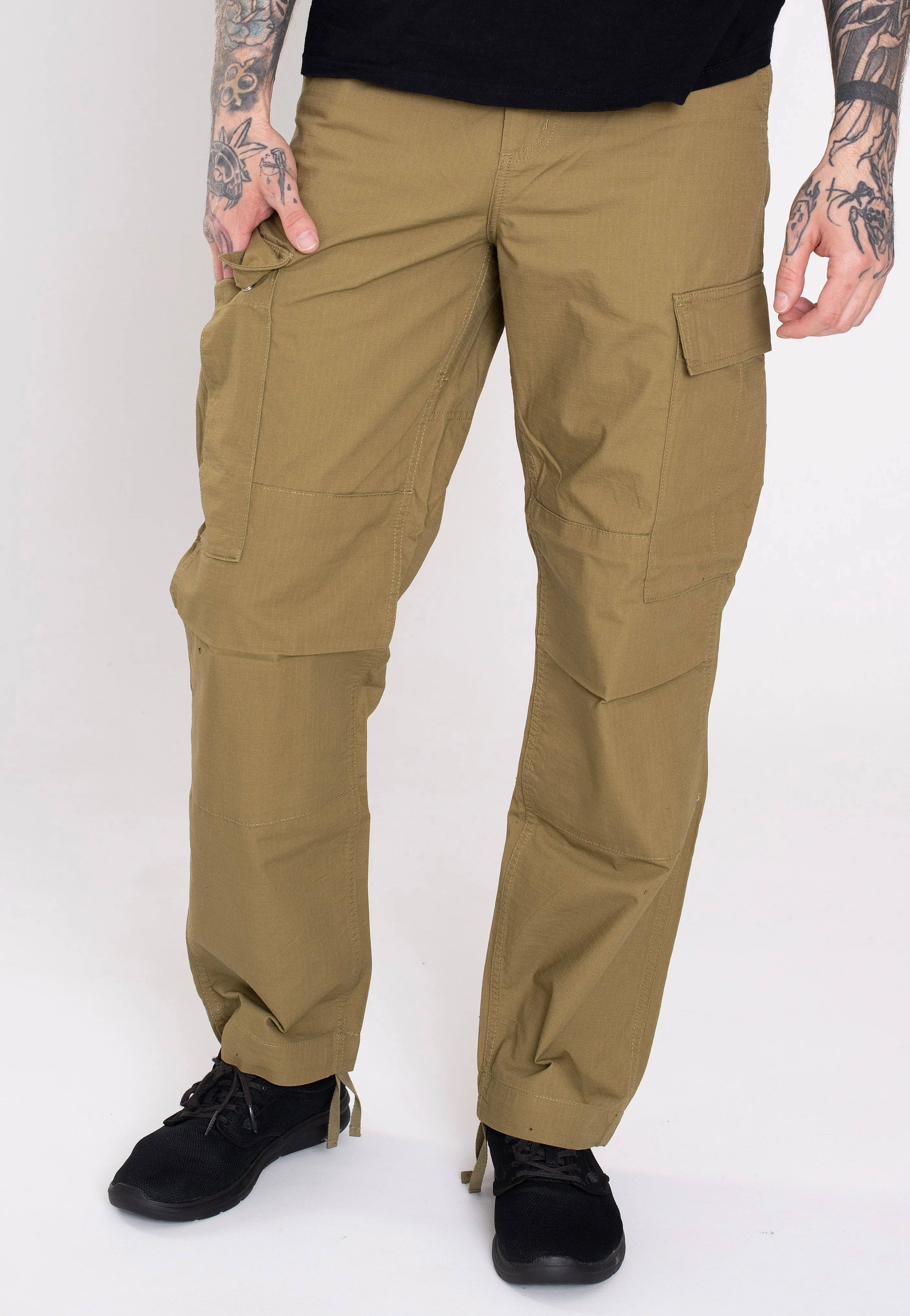 Skinny Fit Carhartt WIP - Regular Cargo Rinsed Larch - Pants