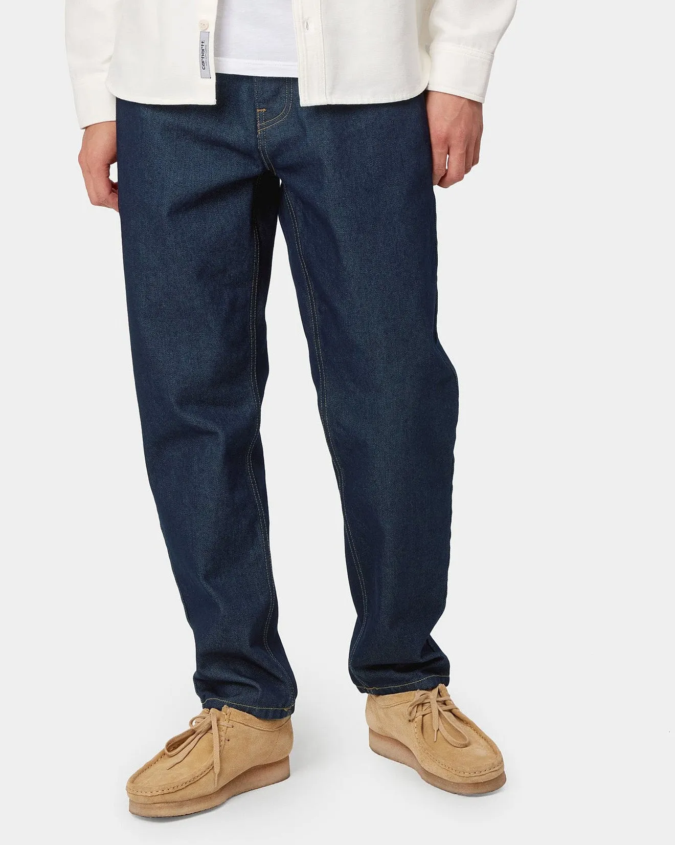 Carhartt WIP Newel Pant Relaxed Tapered Mens Jeans - Blue One Wash | Carhartt WIP Jeans | JEANSTORE