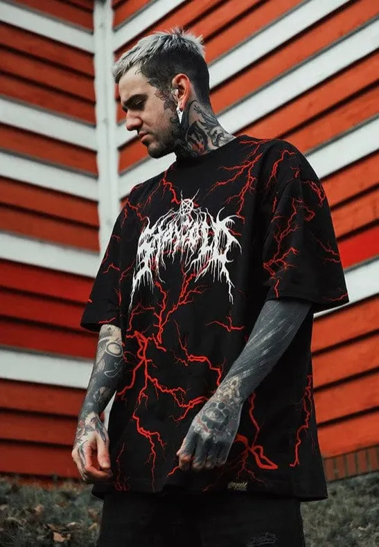 Stay Cold Apparel - Lightning Strikes Black - T-Shirt Elegant Detail
