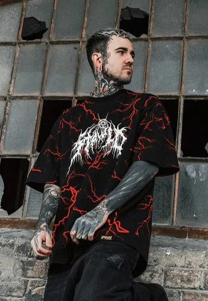 Preppy Style Stay Cold Apparel - Lightning Strikes Black - T-Shirt