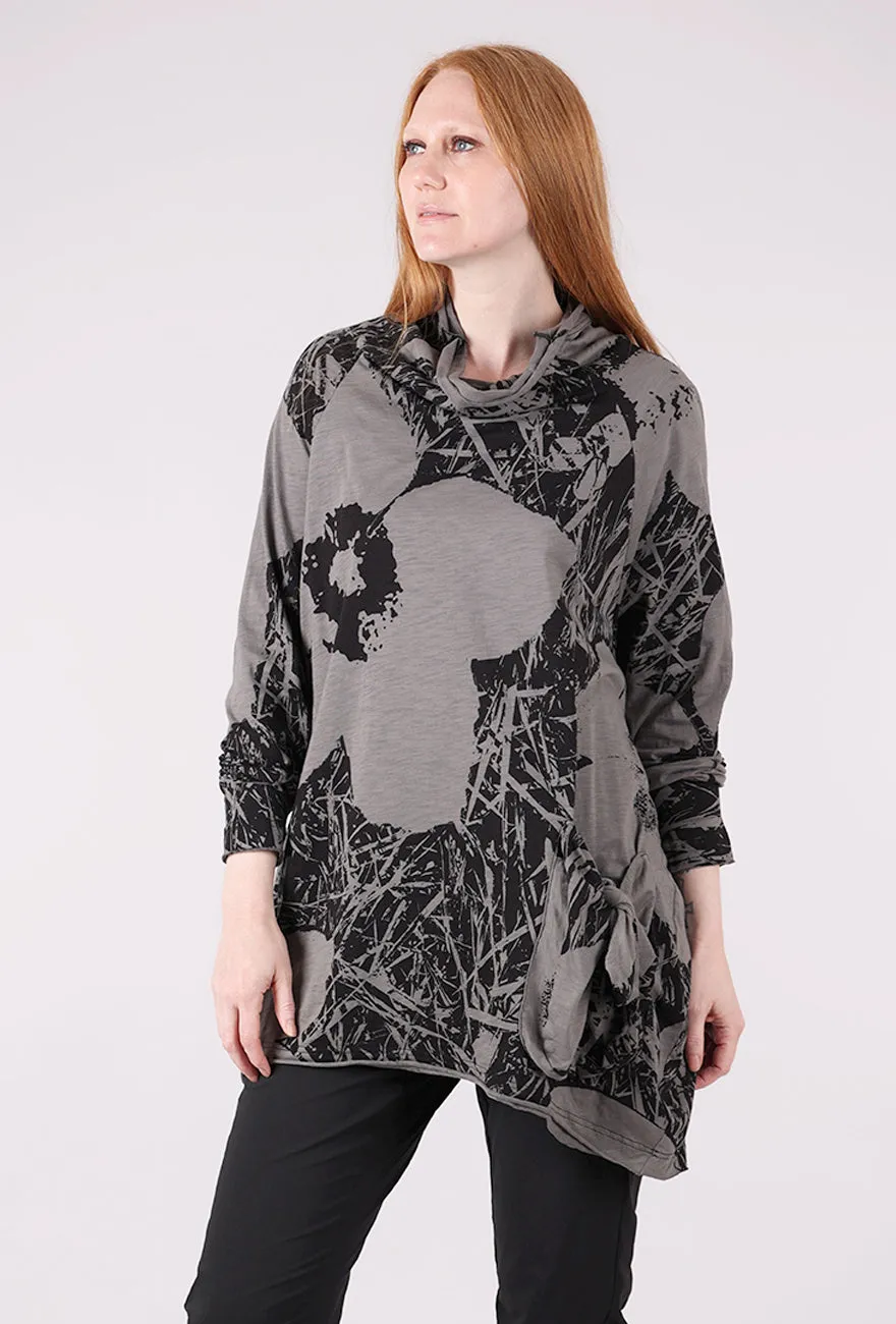 Print Funnel Swing Tee, Black Print Bold Comfort