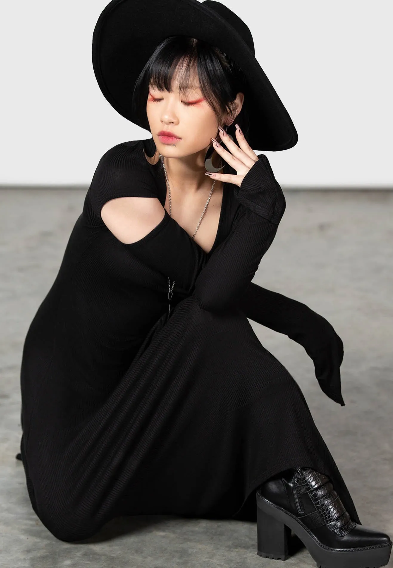 Printed Pattern Killstar - Morgan Le Fey Black - Dress