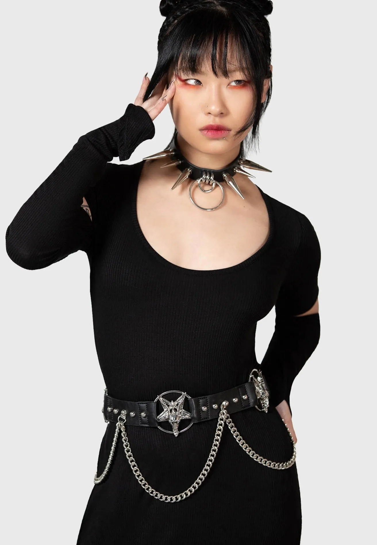 Printed Pattern Killstar - Morgan Le Fey Black - Dress