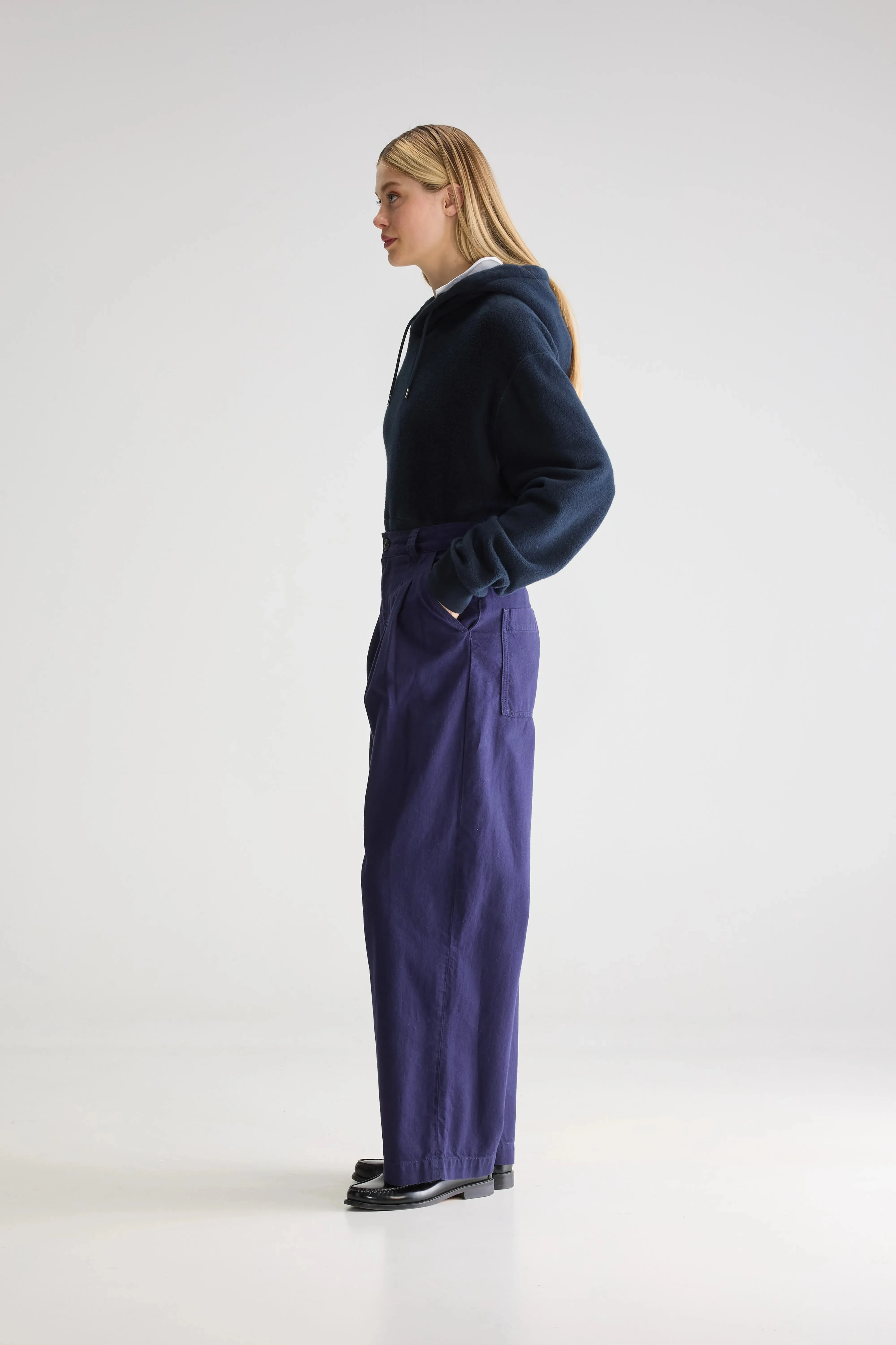 Pristine wide trousers (251 / W / INK) Premium Material