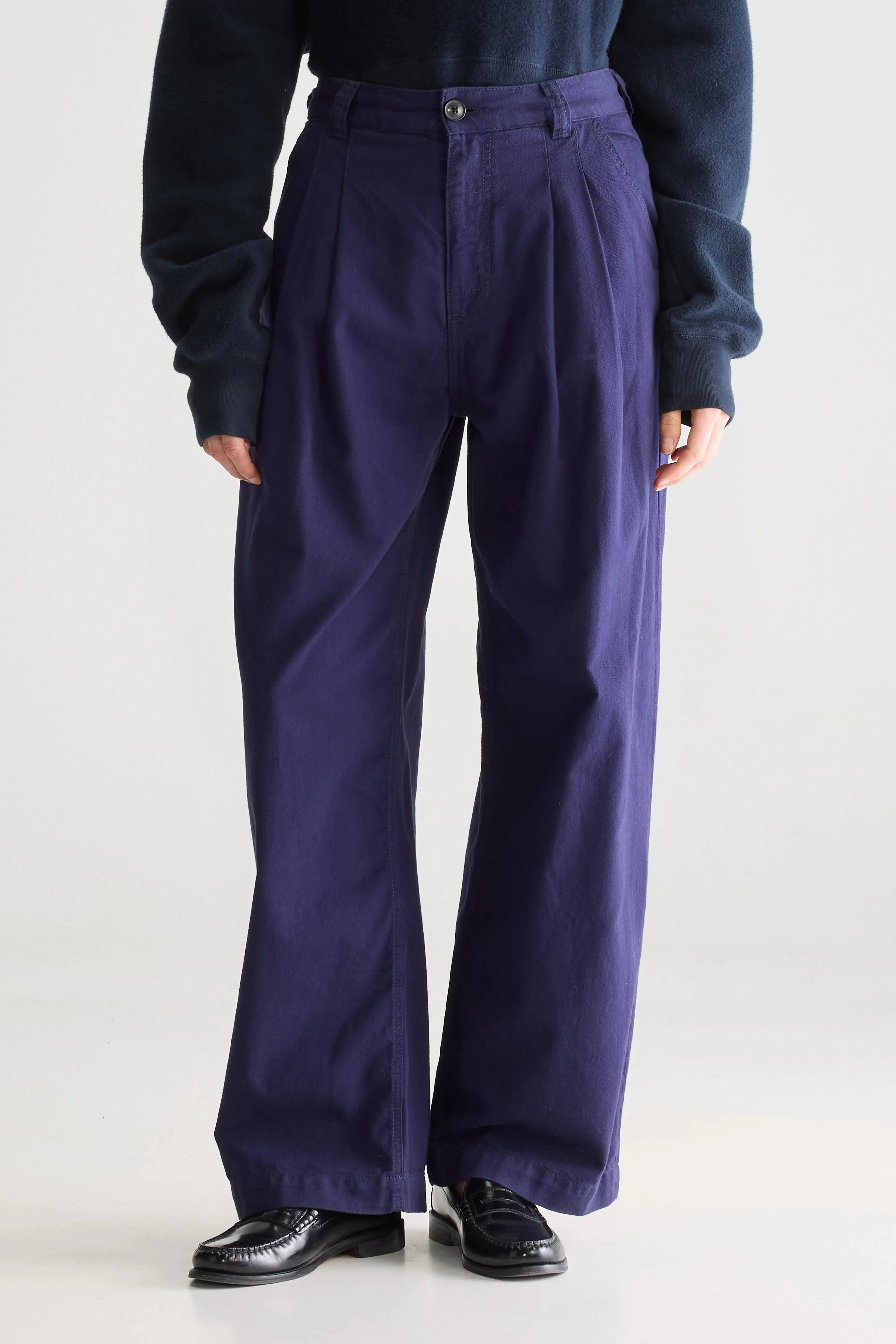 Pristine wide trousers (251 / W / INK) Premium Material