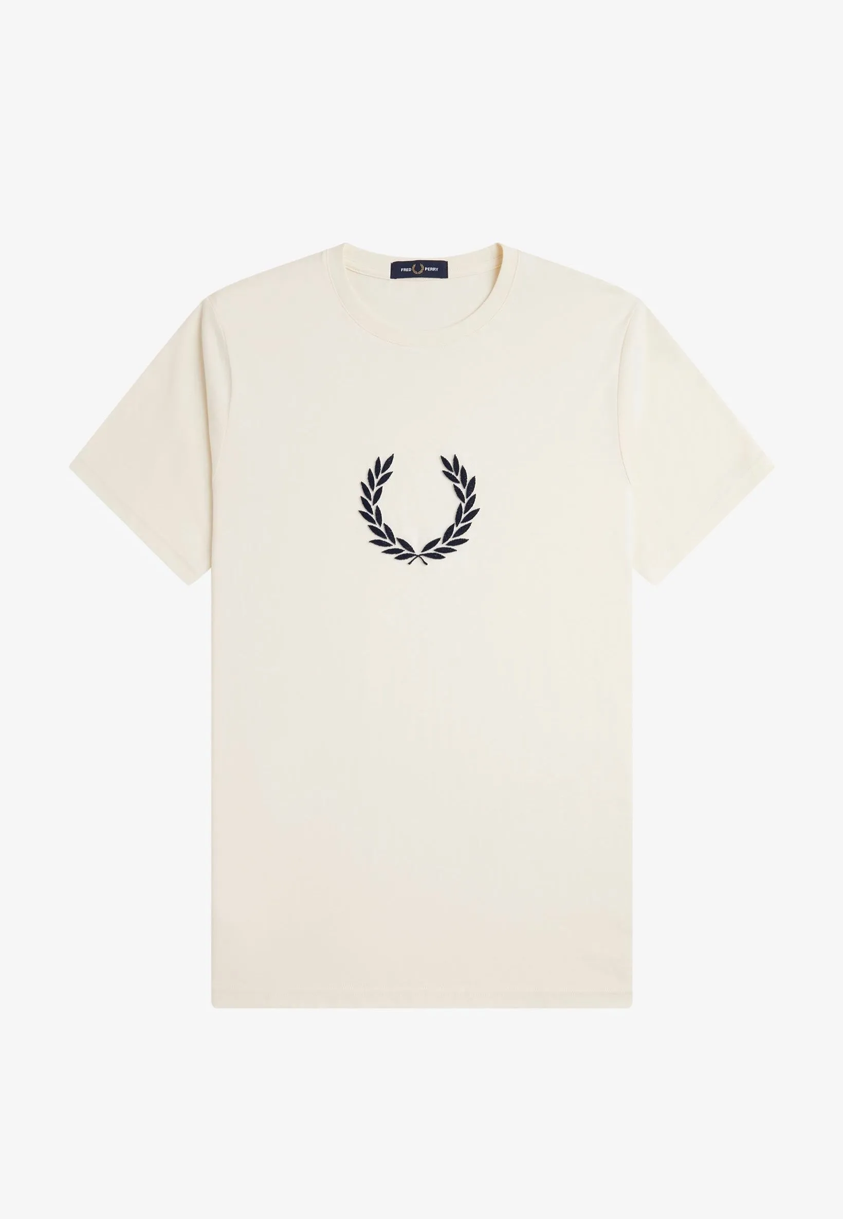 Pure - design - clean Fred Perry - Textured Laurel Wreath Ecru - T-Shirt