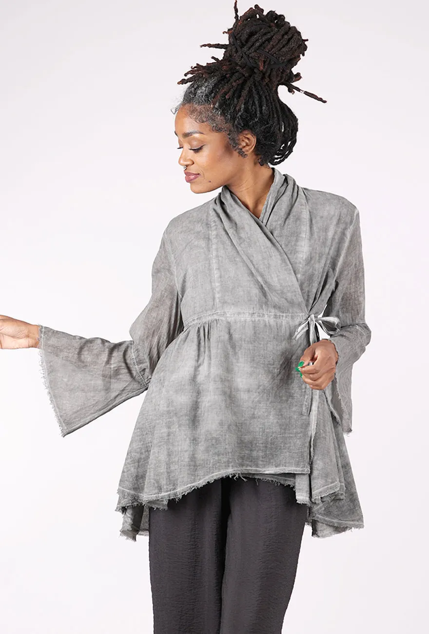 Quick Add Fit Shawl Collar Wrap Top, Onyx