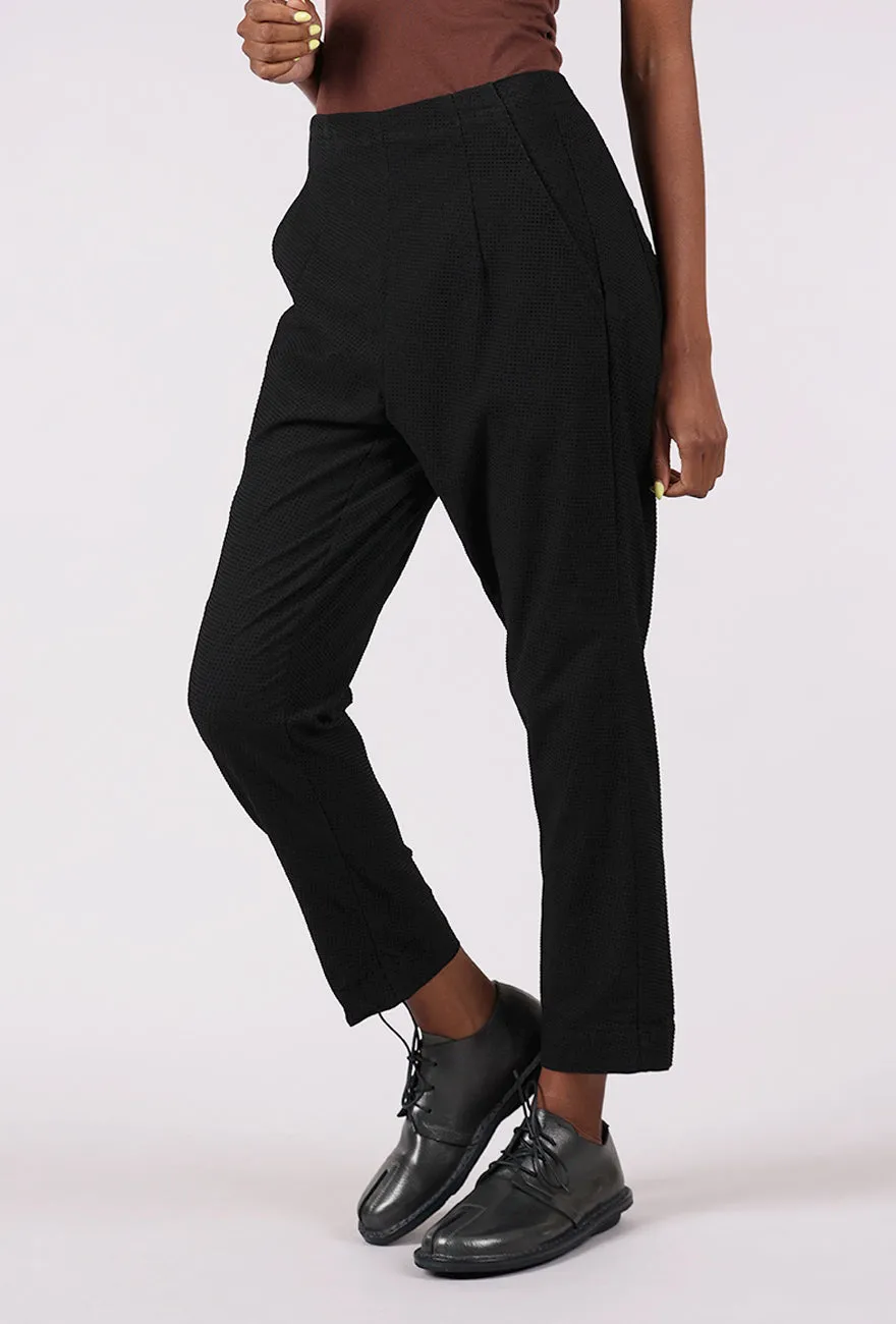 Raised Dot Slim Trouser, Black Check Ultimate Comfort