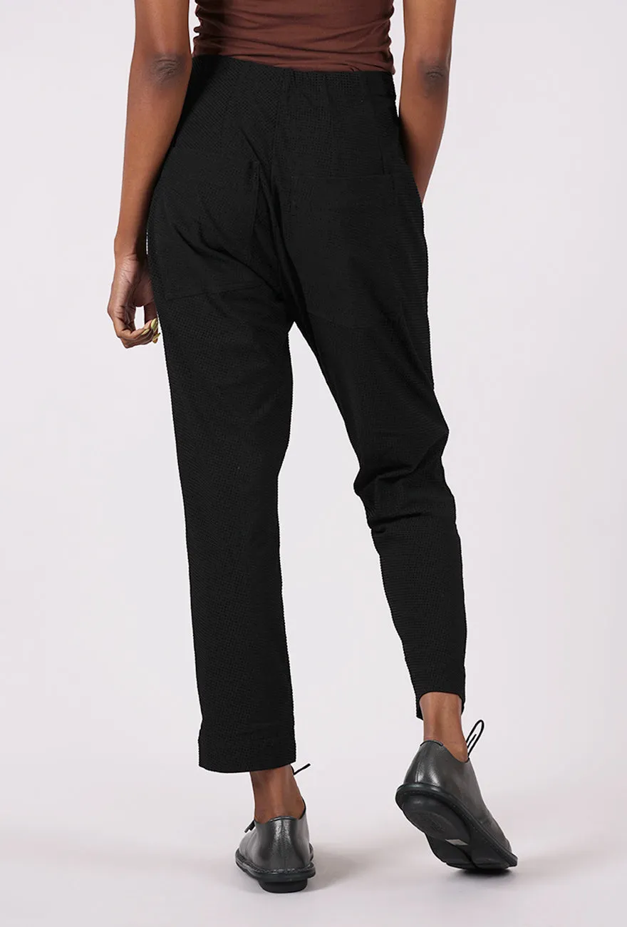 Raised Dot Slim Trouser, Black Check Ultimate Comfort
