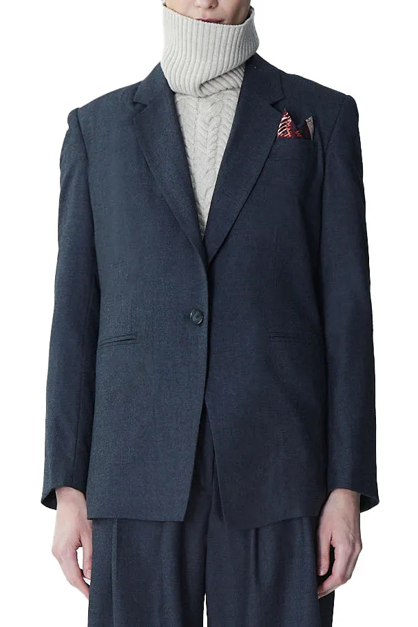 Shawl Lapel Seasonal Trend Sarmiento Grey Serena Blazer