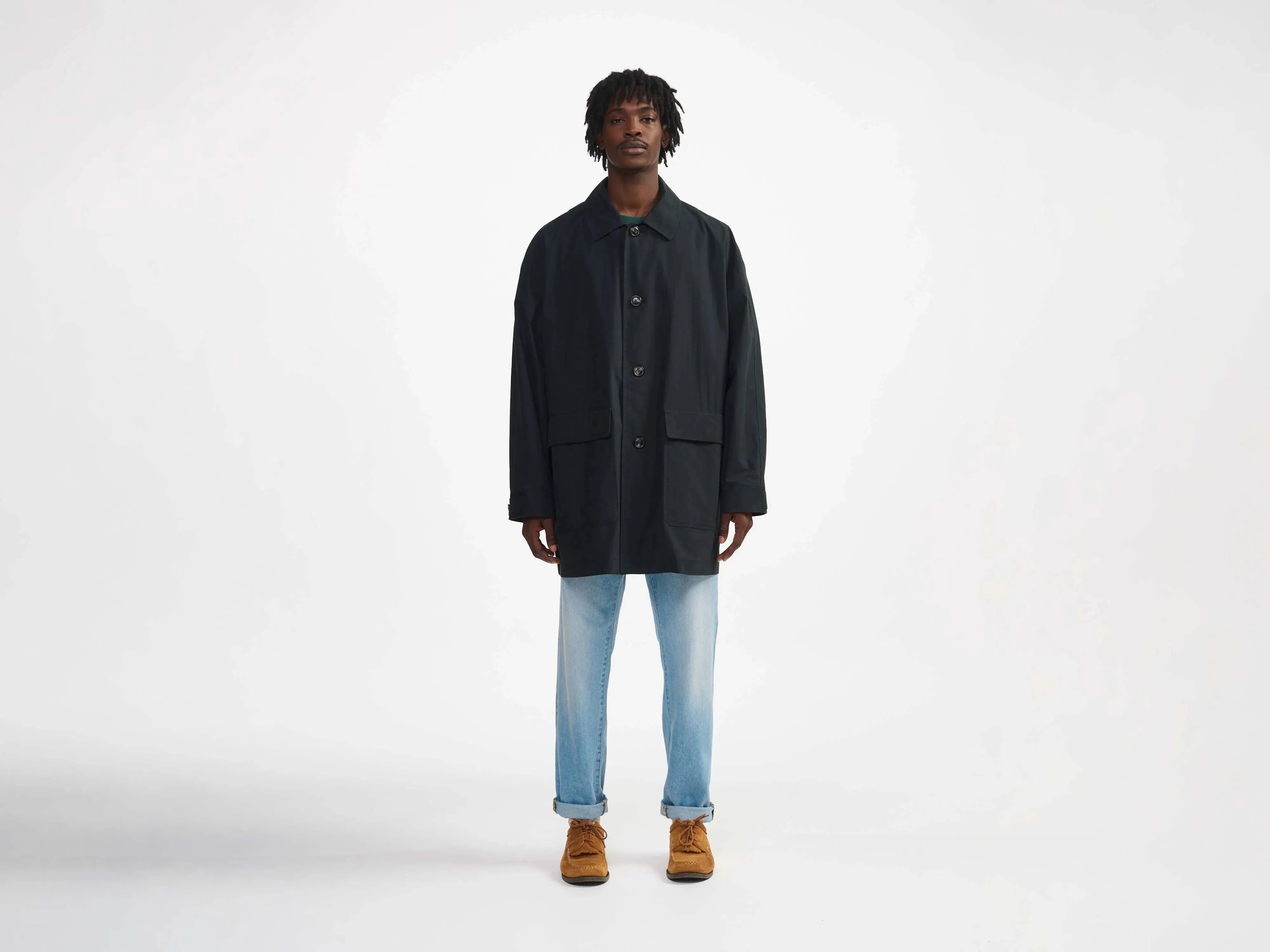 jam trench coat (241 / M / BLACK BEAUTY) Clean Fit Compact Design