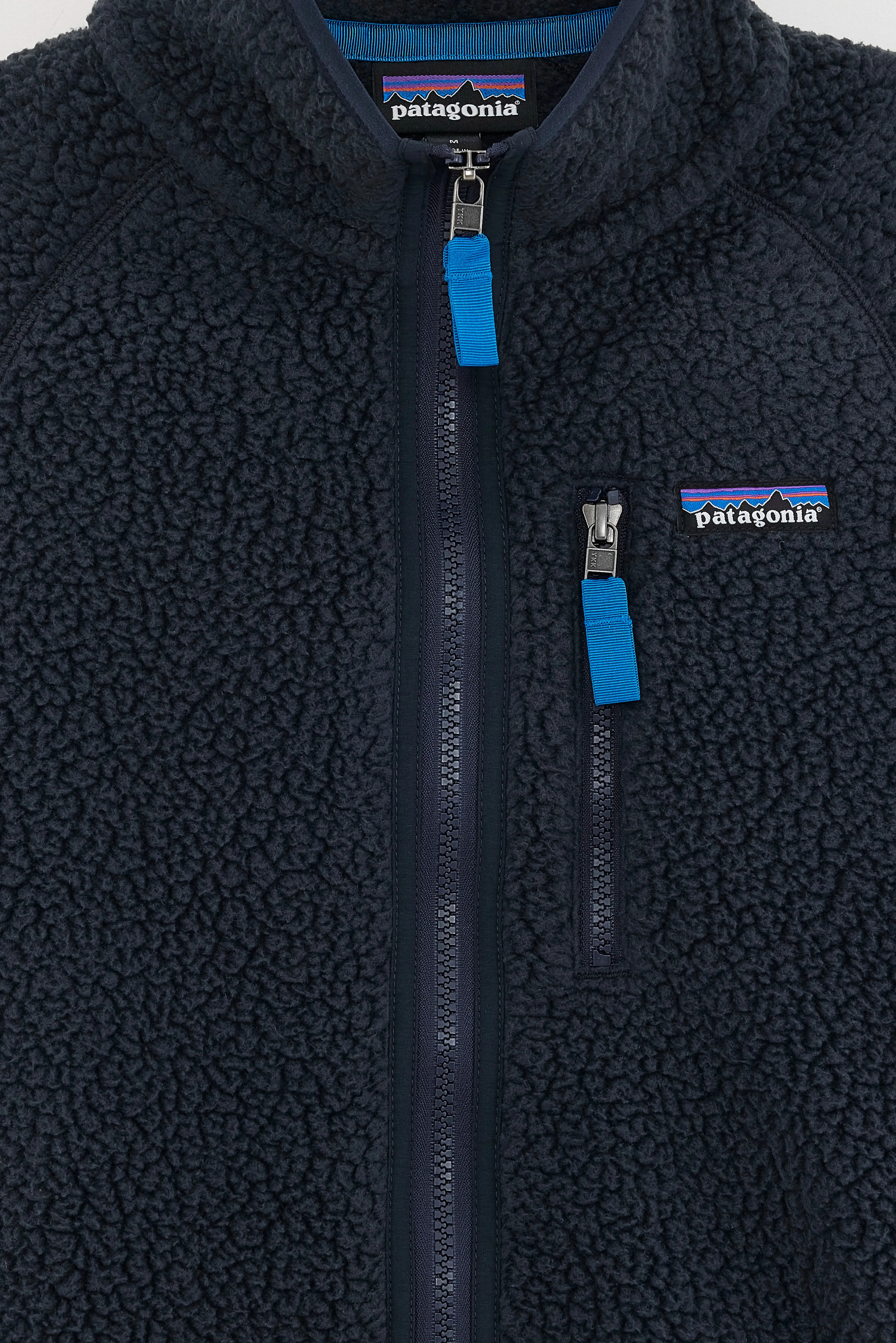 Recycled fabric Men's Retro Pile Fleece Jacket (242 / M / BLUE)
