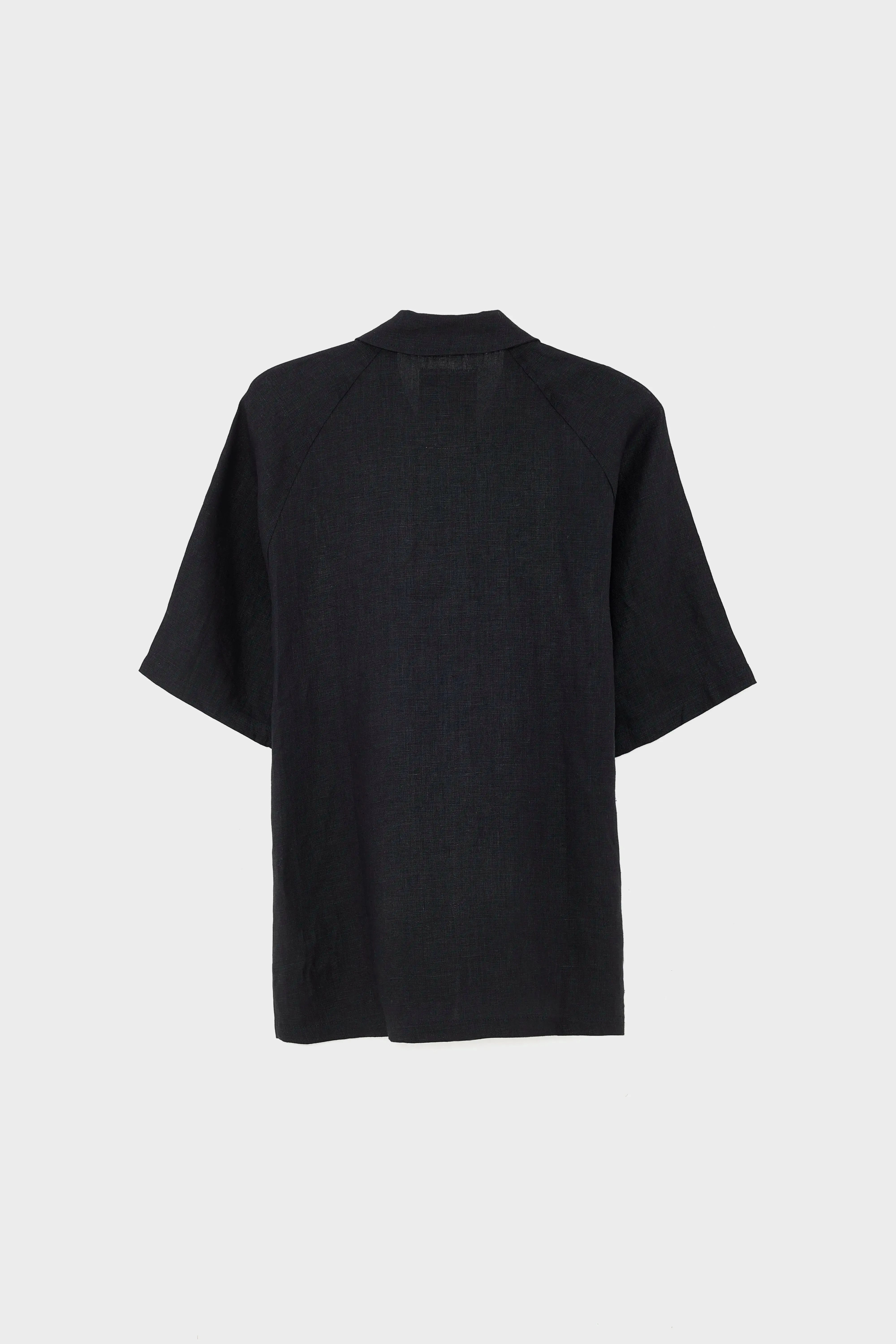 Refined Detail Nero Zack Linen Shirt  (251 / M / BLACK)
