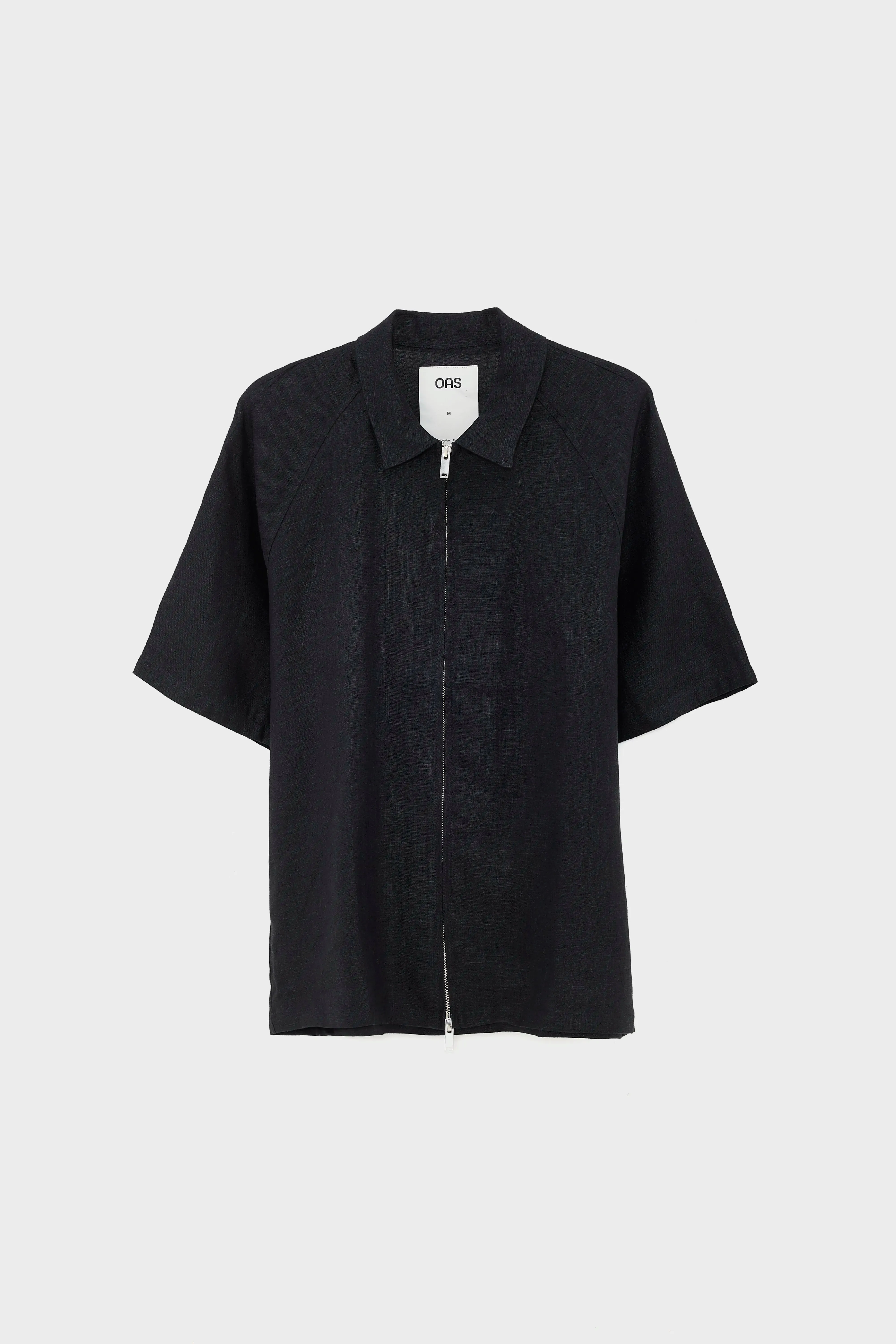 Refined Detail Nero Zack Linen Shirt  (251 / M / BLACK)