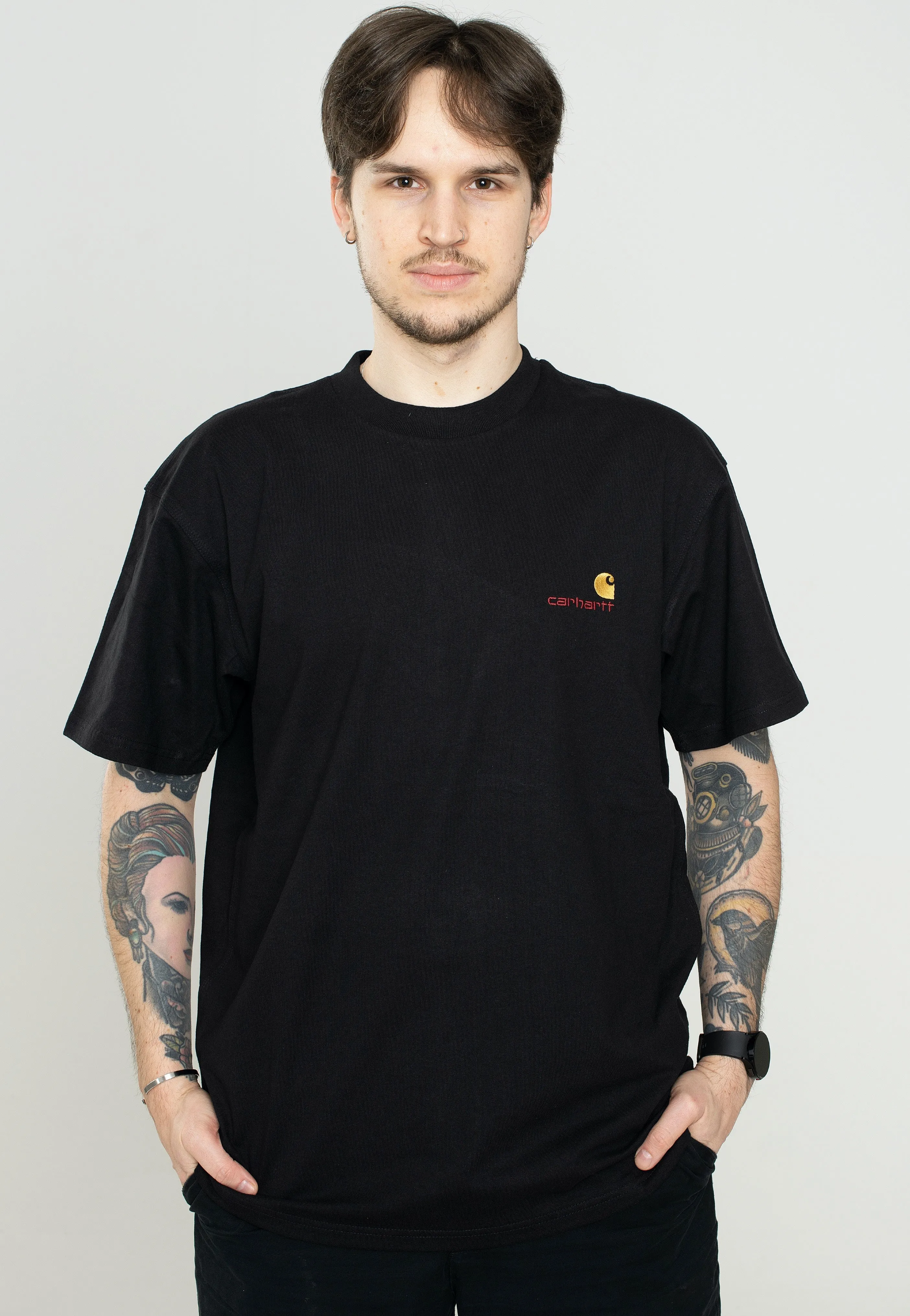 Carhartt WIP - American Script Black - T-Shirt Easy-Going Style Seasonal Style Trend