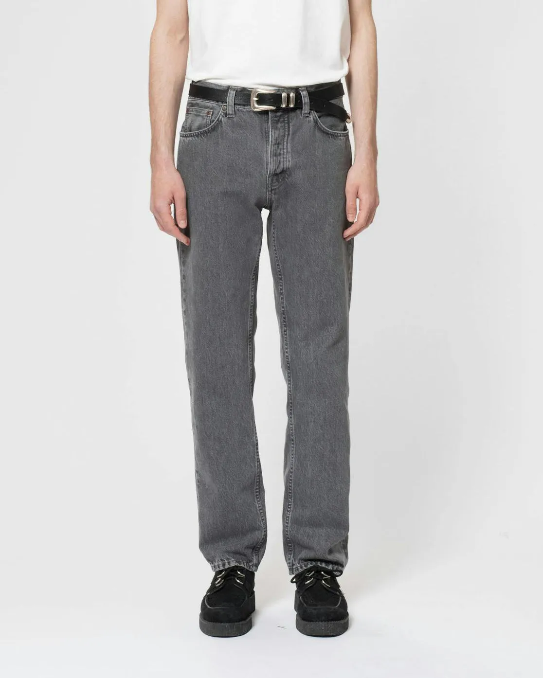 Nudie Rad Rufus Regular Straight Mens Jeans - Ash Grey | Nudie Jeans Jeans | JEANSTORE