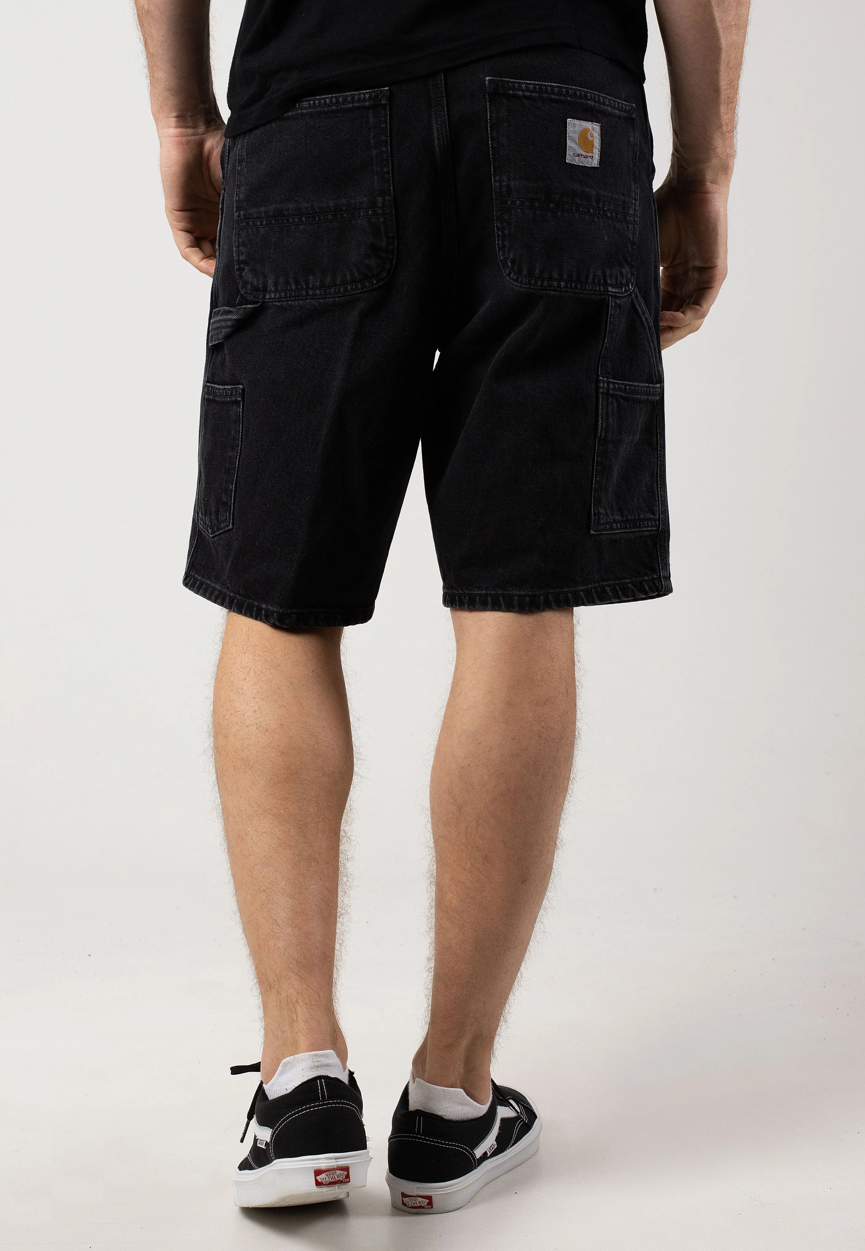 Relaxed Comfort Carhartt WIP - Single Knee Stone Washed Black - Shorts