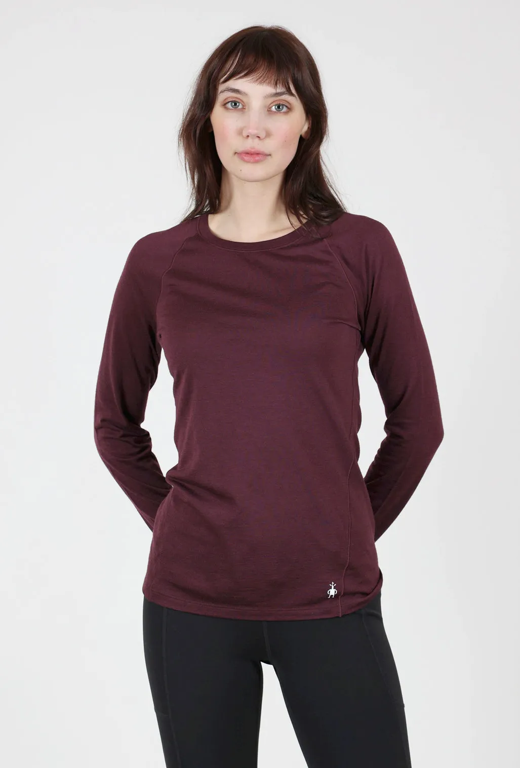 flared sleeve Classic All-Season Merino Base Layer, Eggplant