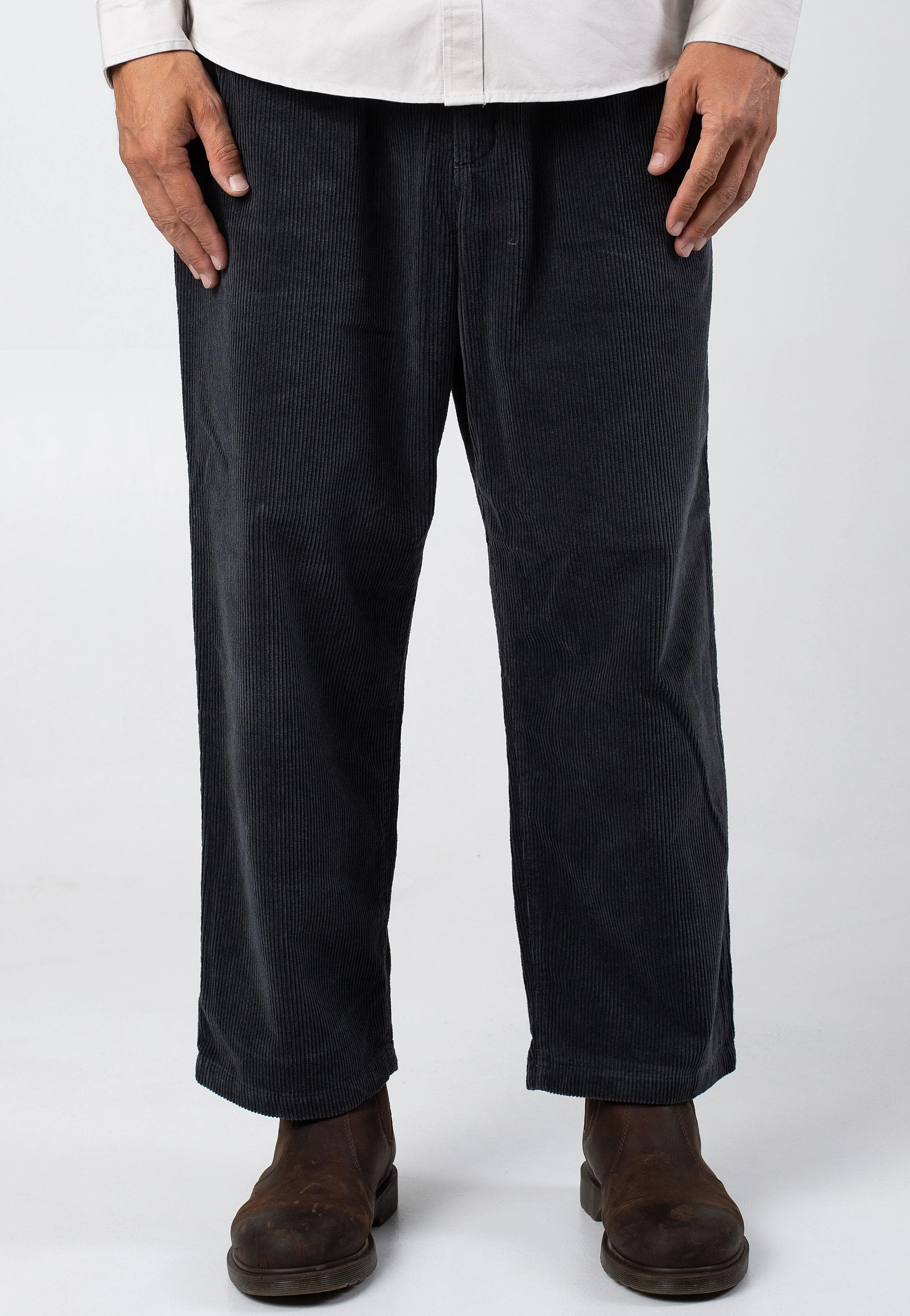 Relaxed Design Carhartt WIP - Evan Rinsed Graphite - Pants