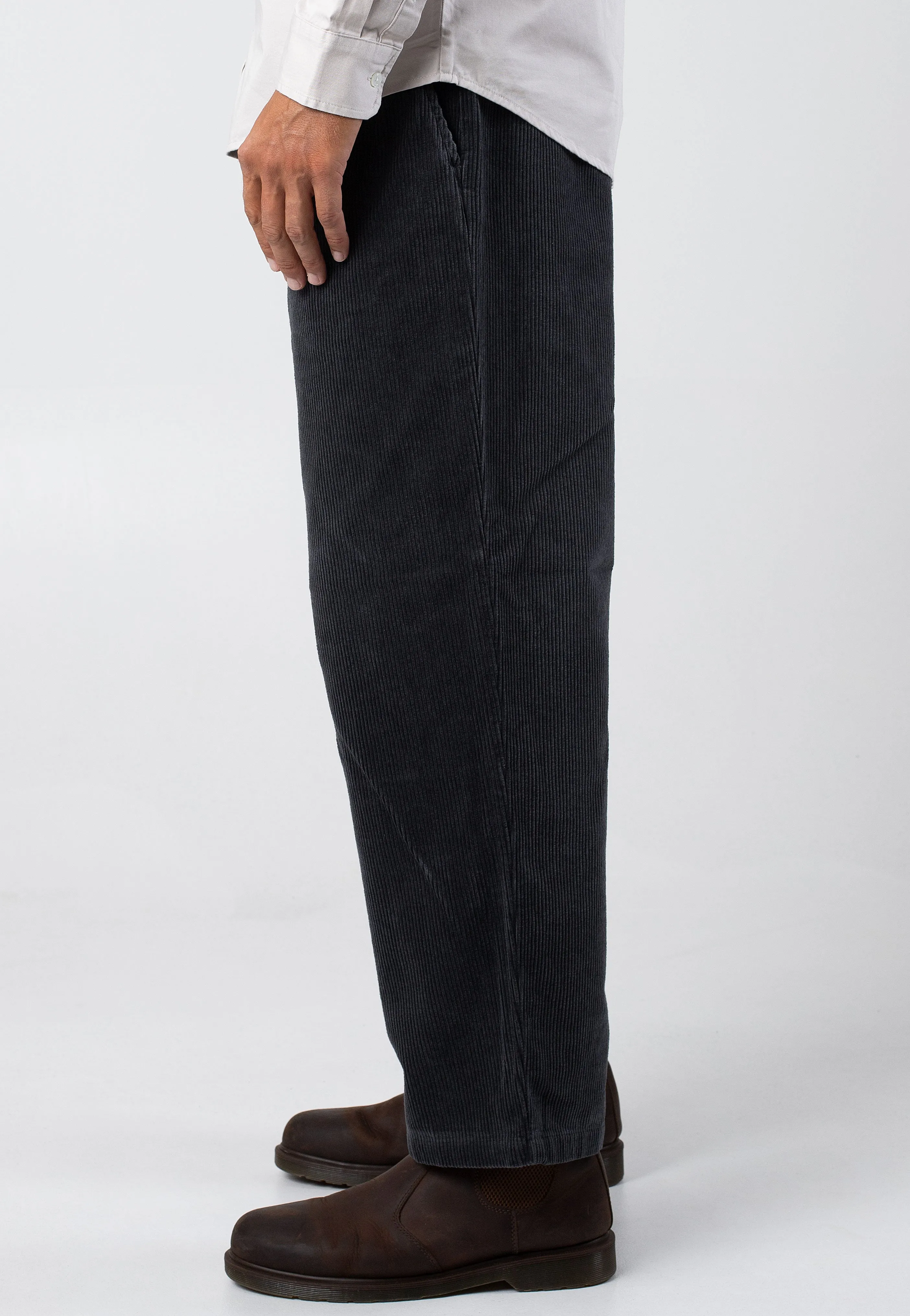 Relaxed Design Carhartt WIP - Evan Rinsed Graphite - Pants