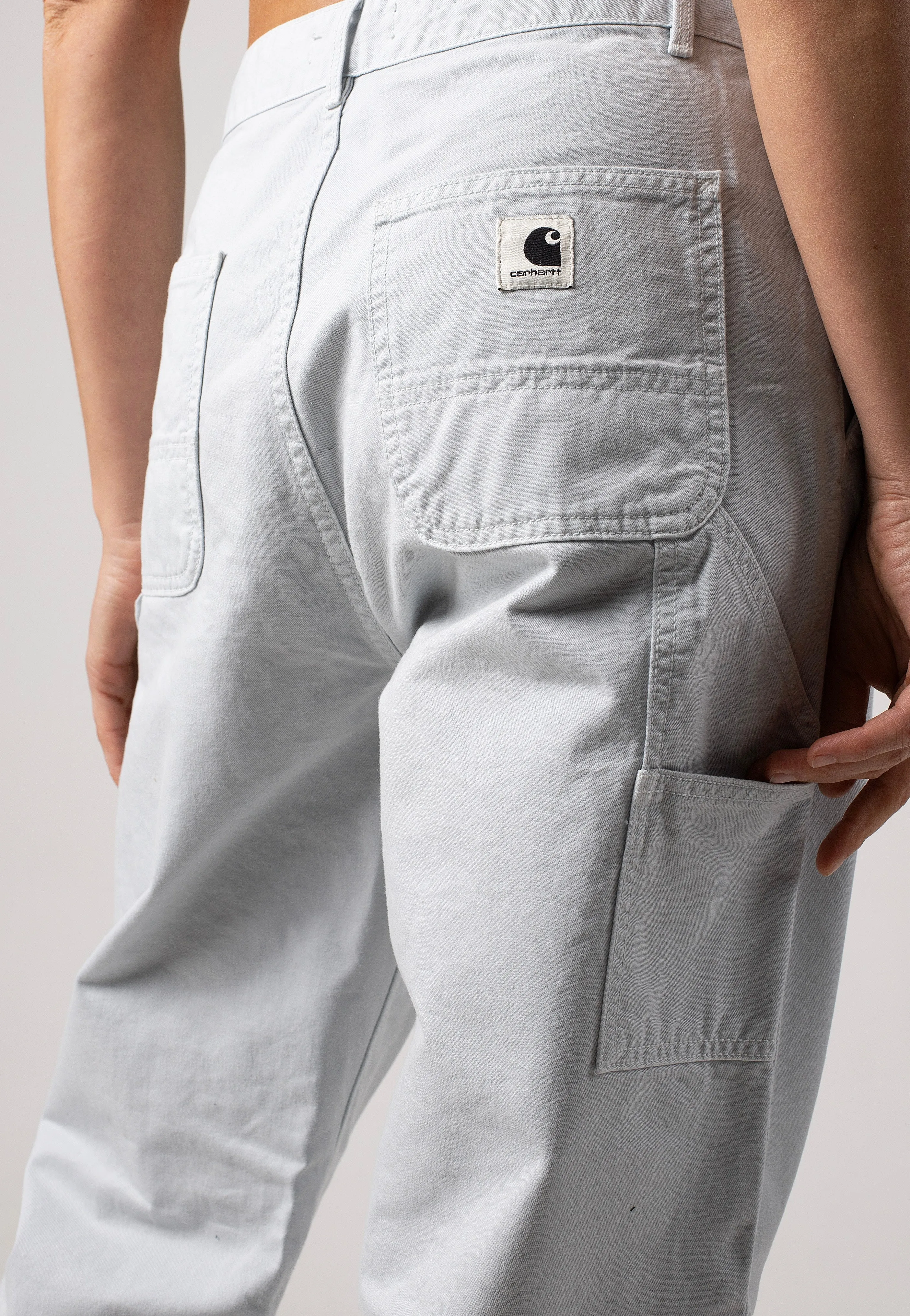 Relaxed Design Carhartt WIP - W' Pierce Straight Garment Dyed Sonic Silver - Pants