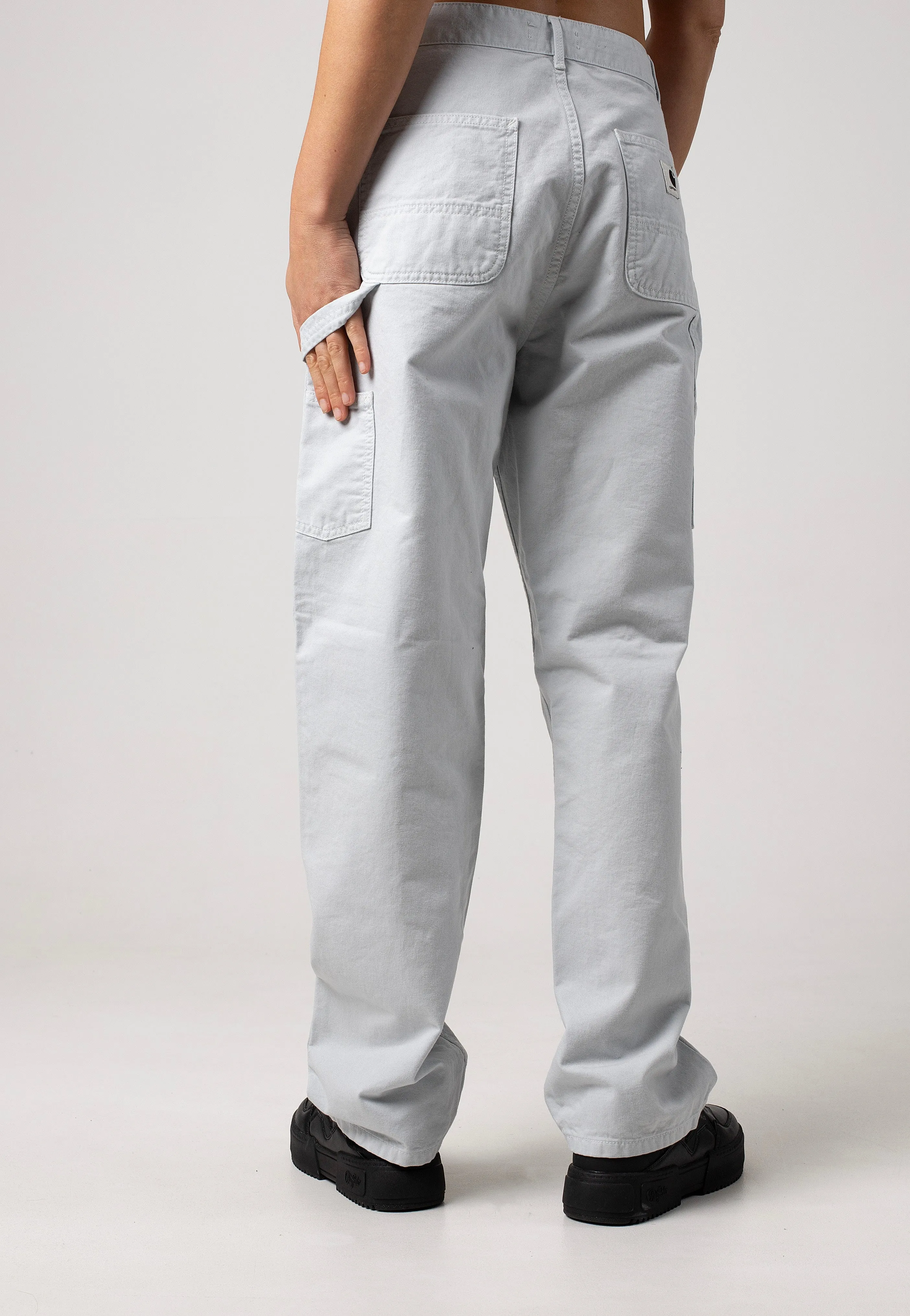 Relaxed Design Carhartt WIP - W' Pierce Straight Garment Dyed Sonic Silver - Pants
