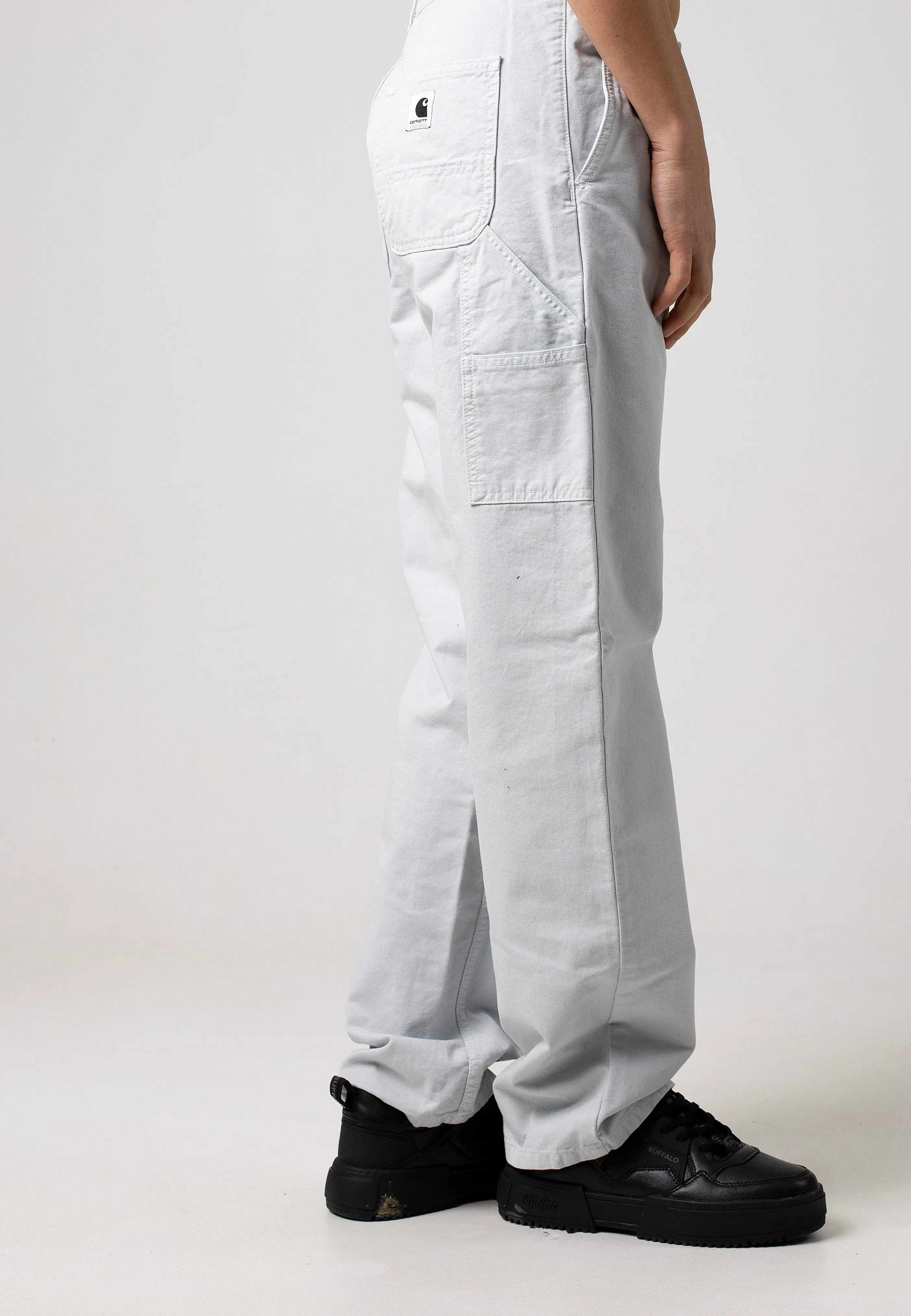 Relaxed Design Carhartt WIP - W' Pierce Straight Garment Dyed Sonic Silver - Pants