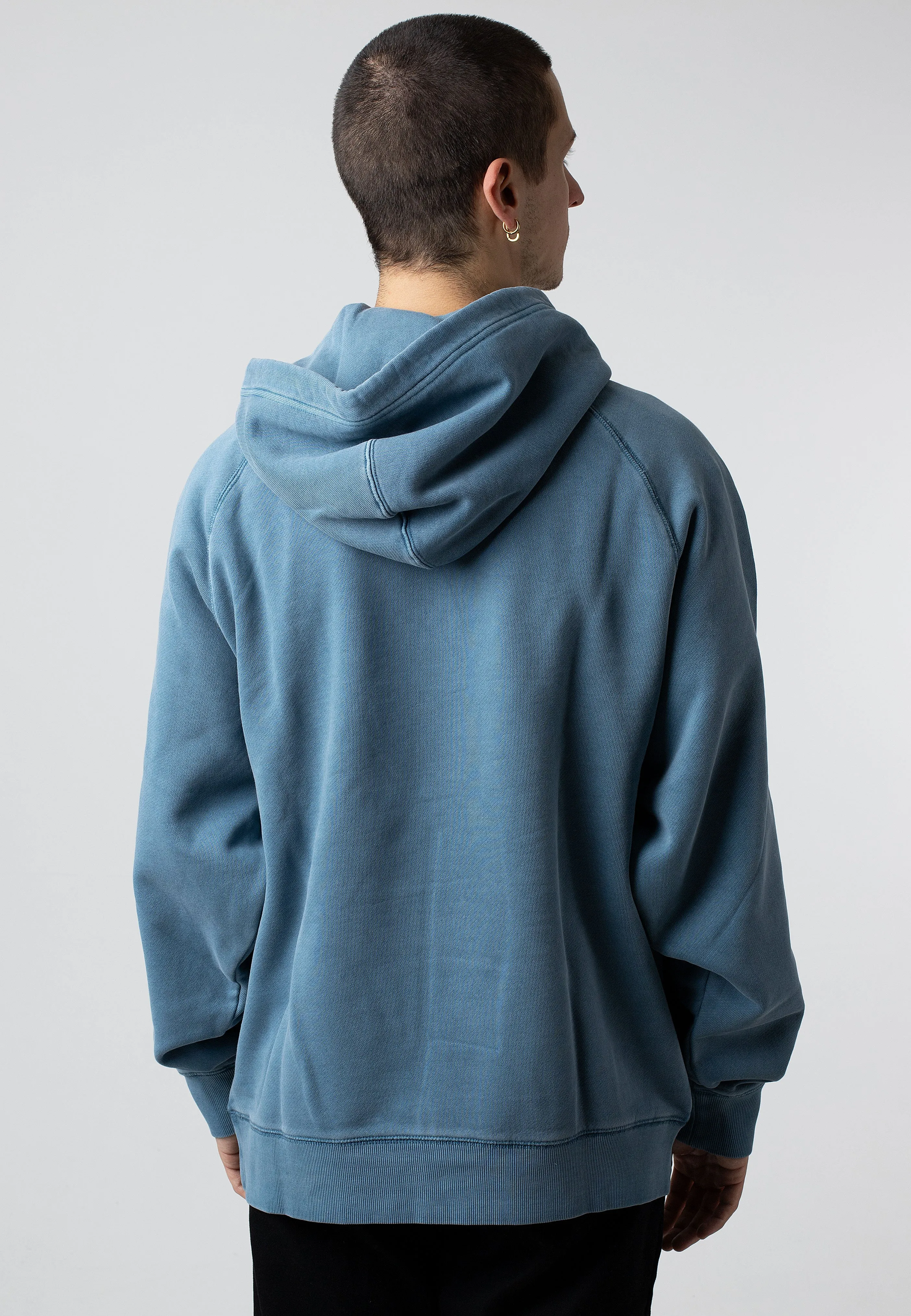 Relaxed Fit Carhartt WIP - Hooded Taos Garment Dyed Vancouver Blue - Hoodie