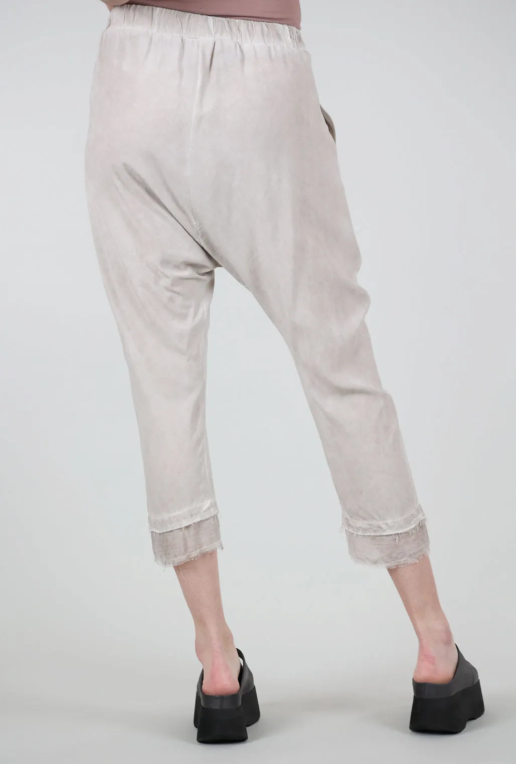 Relaxed Fit Silky Extended Rise Pant, Ivory