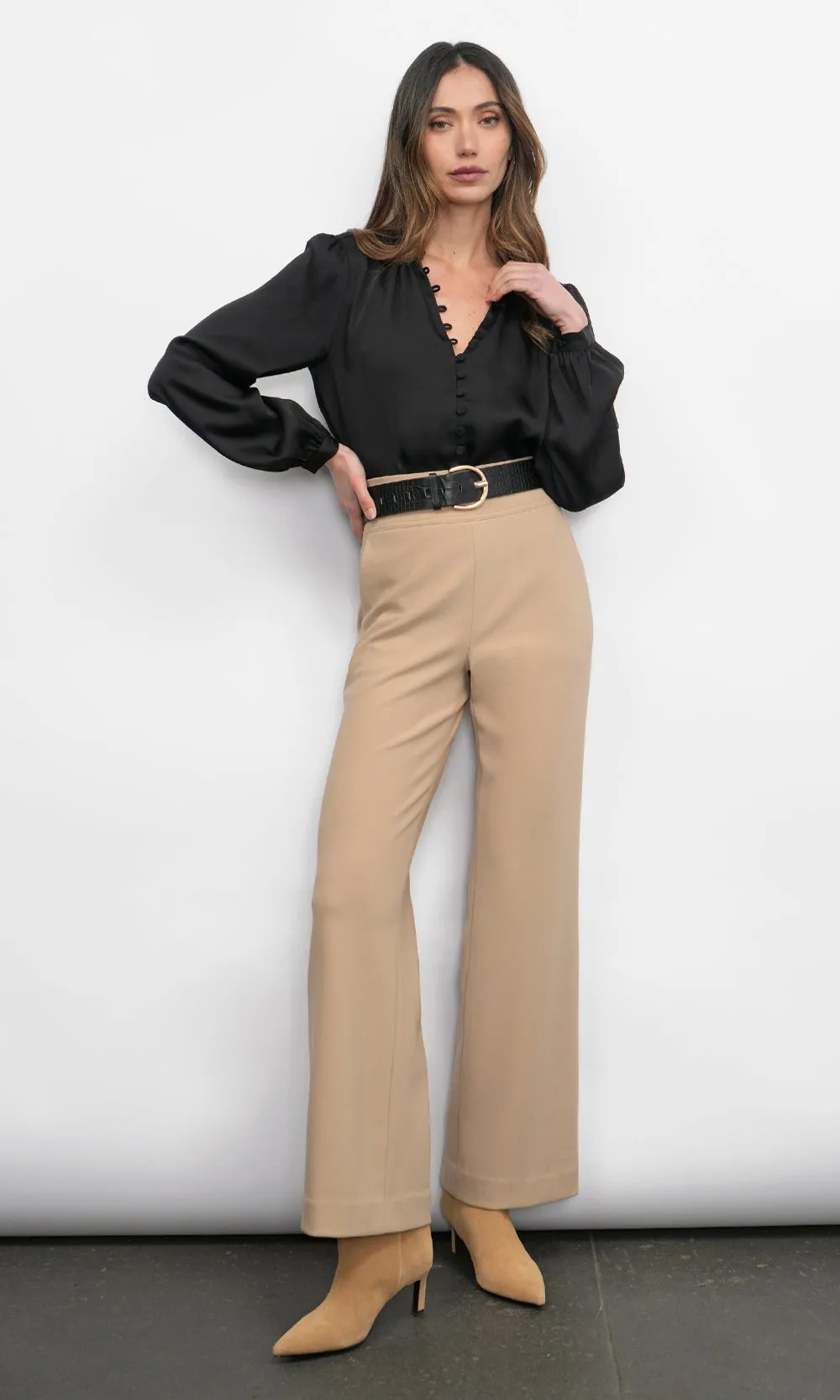Silvie Wide Leg Knit Trousers G257P6423