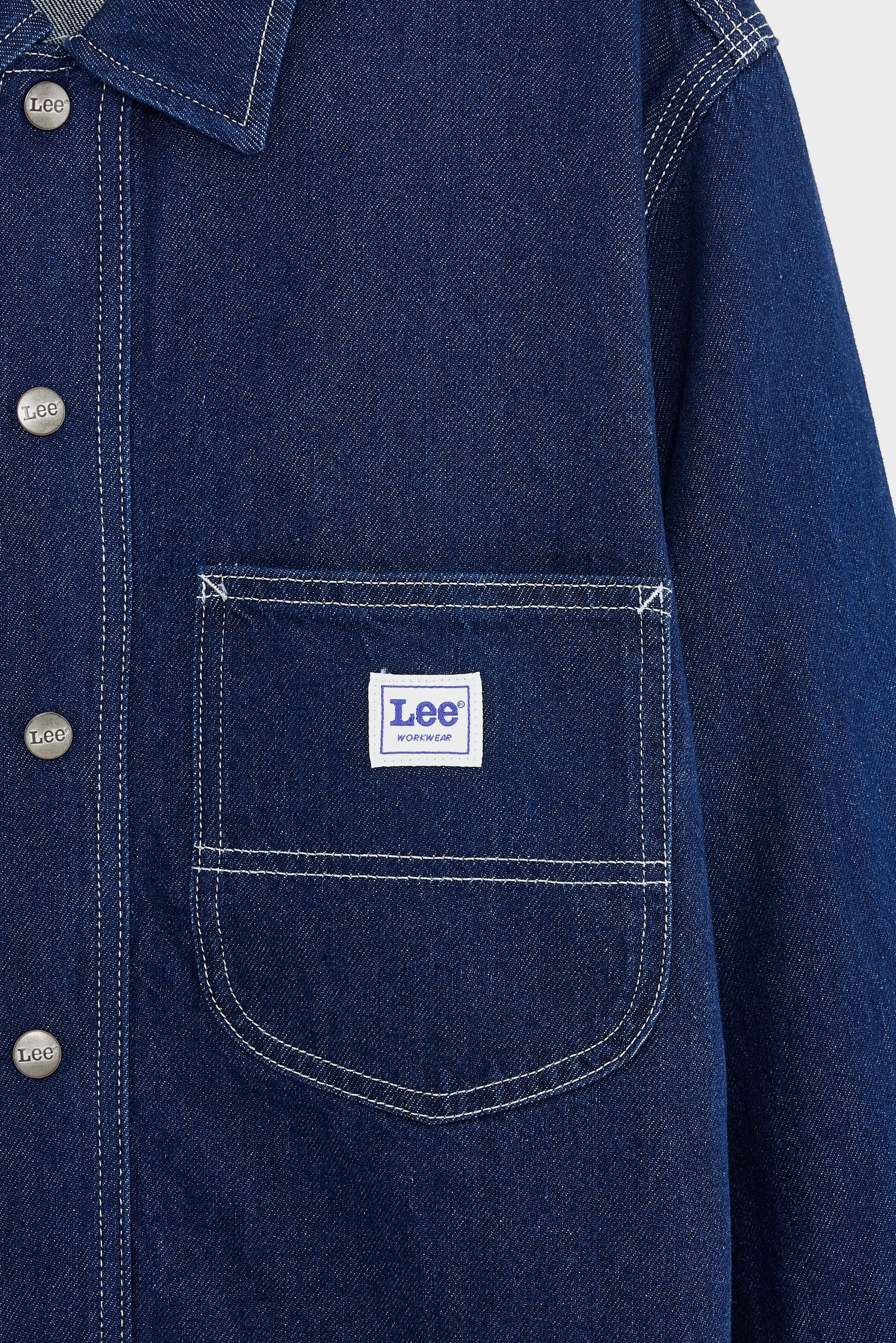 Relaxed Workwear Overshirt  (251 / M / BLUE) Core Fit Layer
