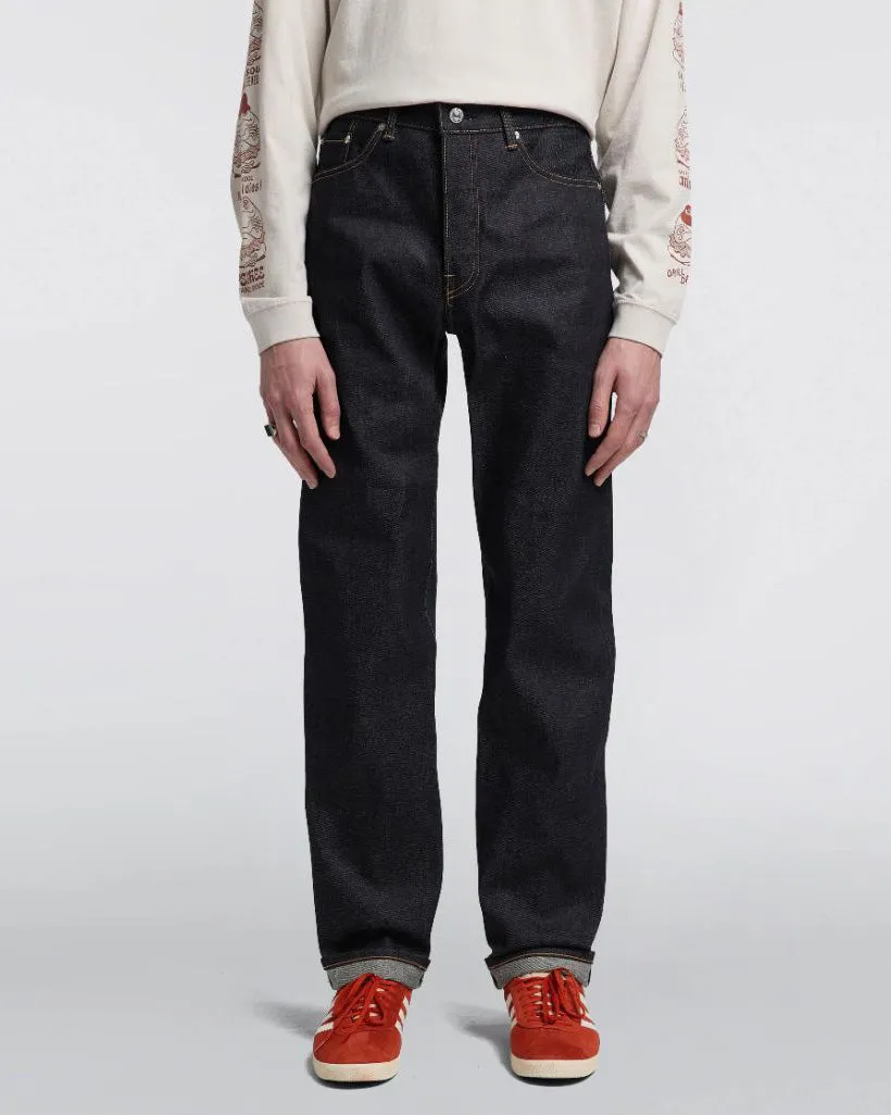 Edwin Made In Japan Regular Straight Mens Jeans - 13.5oz Kaihara Dark Pure Indigo Rainbow Selvage Denim / Blue Unwashed | Edwin Jeans | JEANSTORE