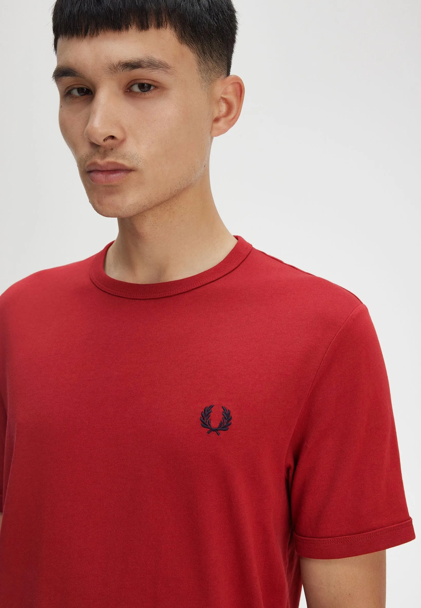 Retro Outfit Fred Perry - Ringer Burnt Red - T-Shirt