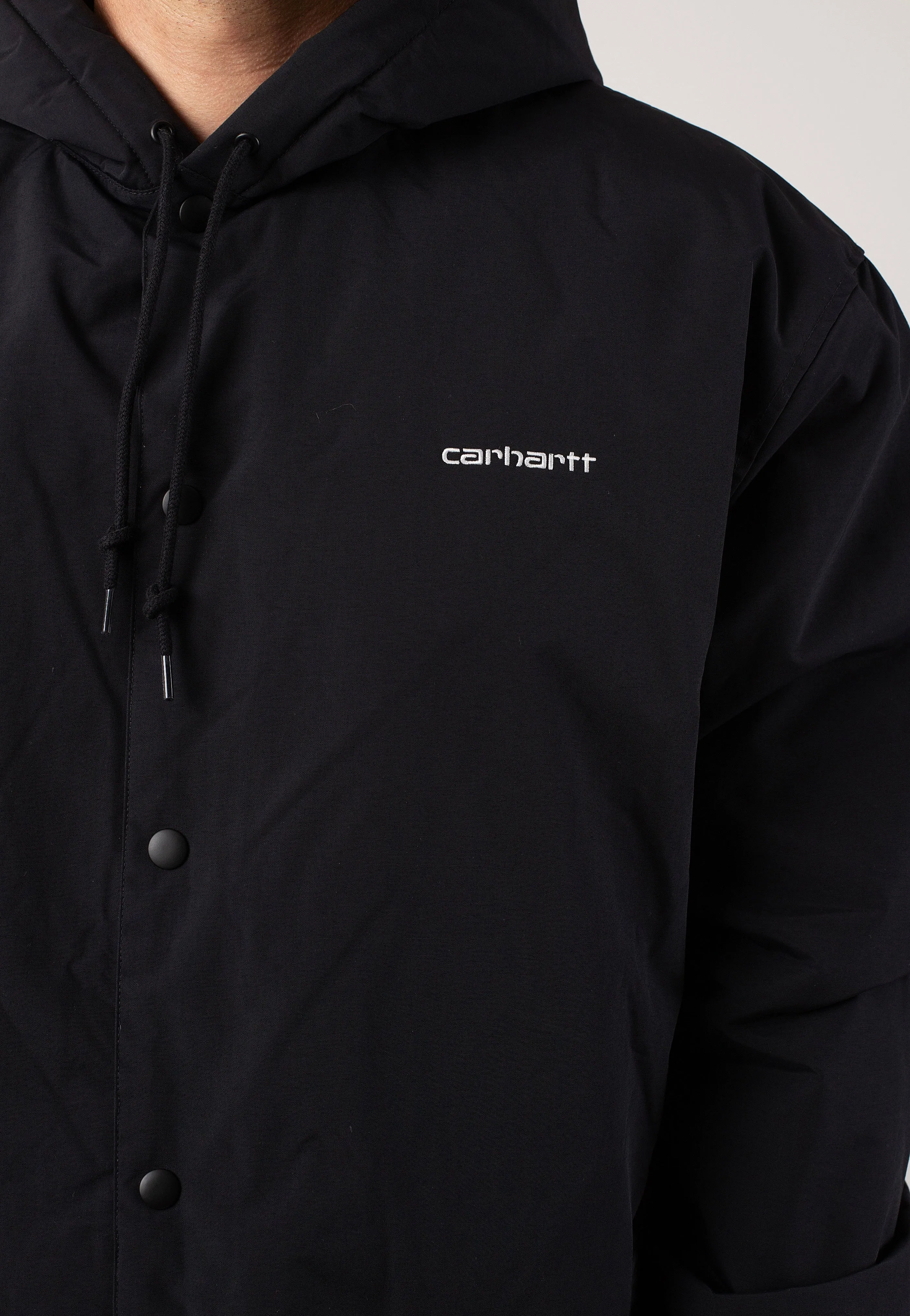 Retro Style Carhartt WIP - Hooded Coach Black / White - Jacket