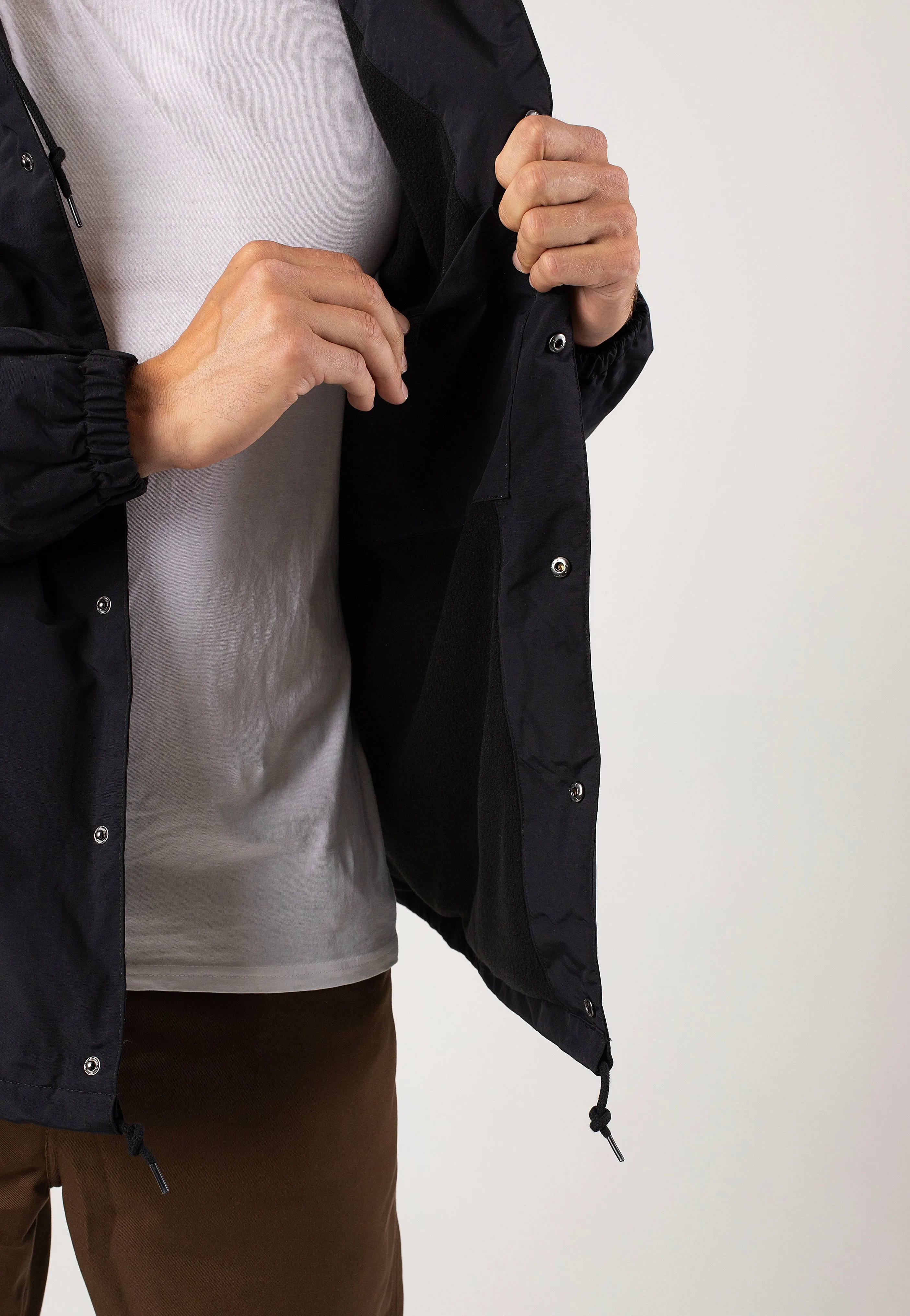 Retro Style Carhartt WIP - Hooded Coach Black / White - Jacket