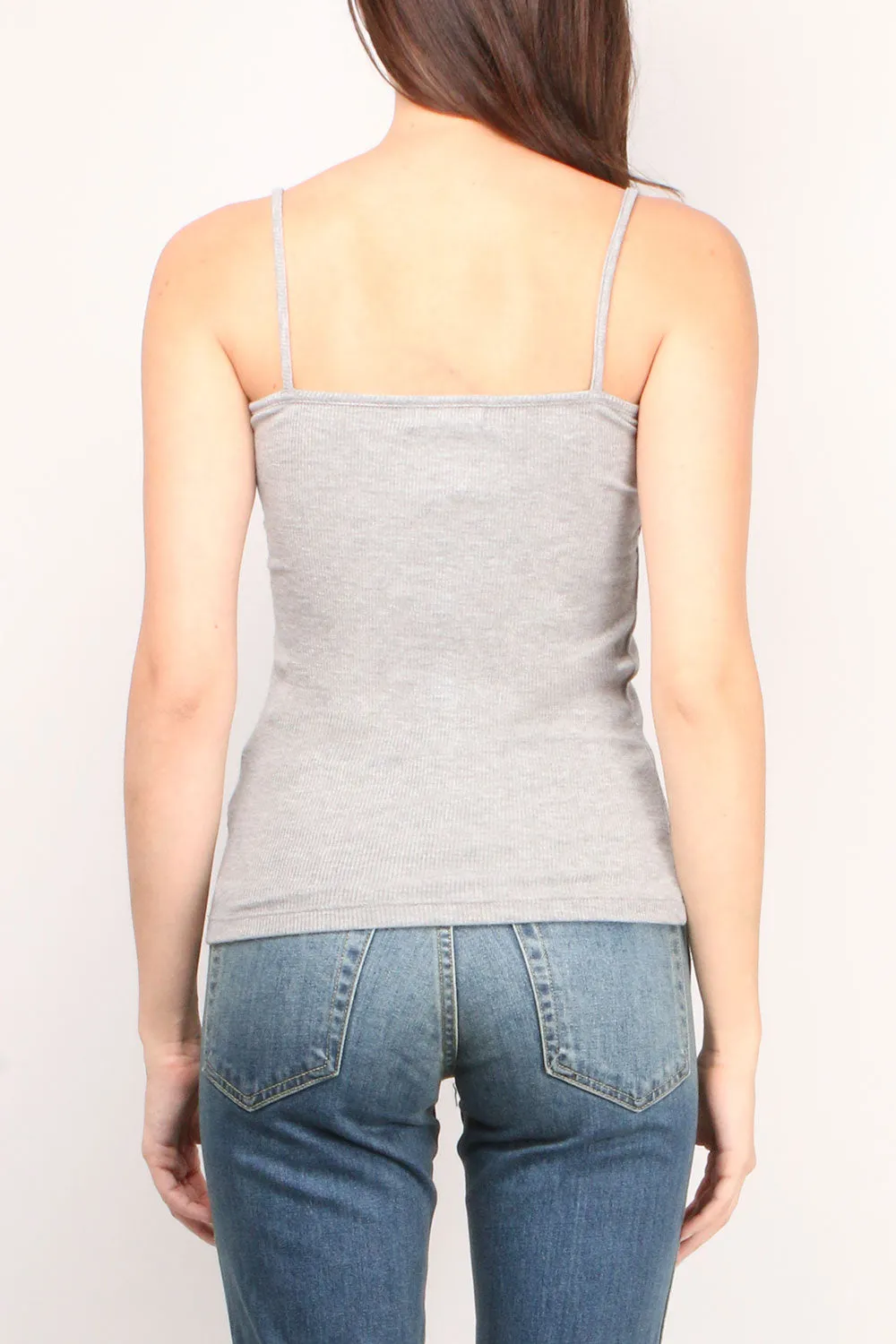 Ribbed Gray Cami Nature Inspired