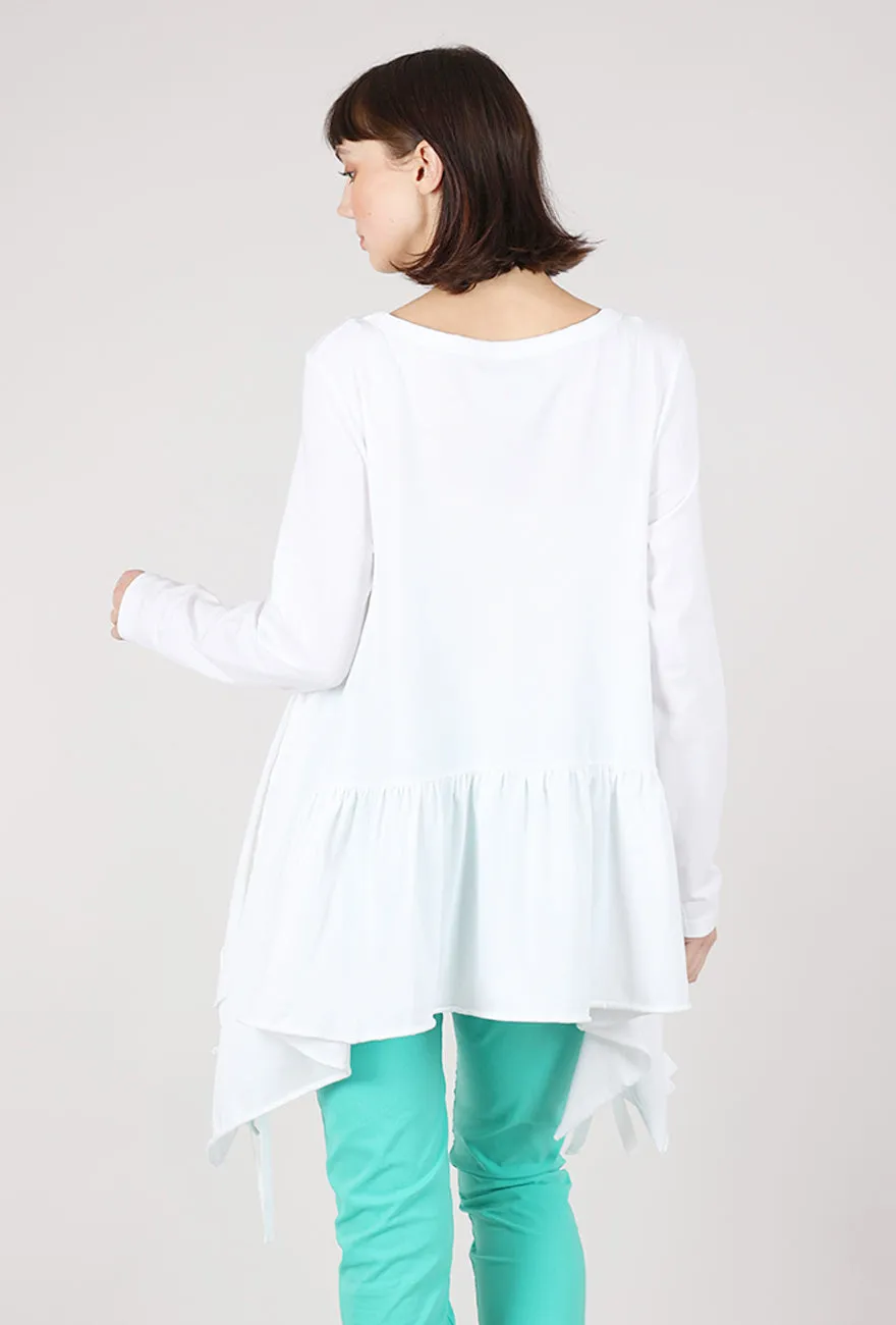 Ribbon Shirt, White Effortless Comfort