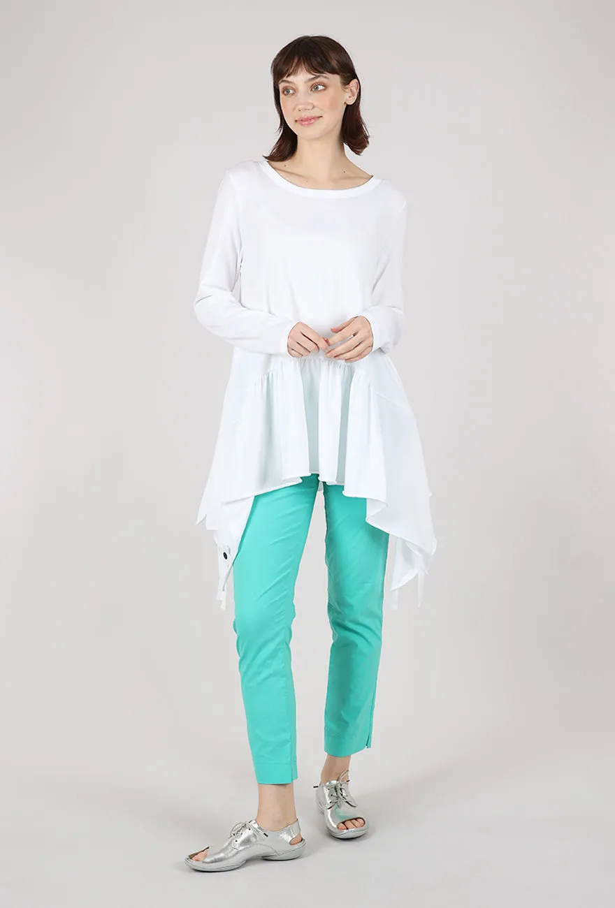 Ribbon Shirt, White Effortless Comfort